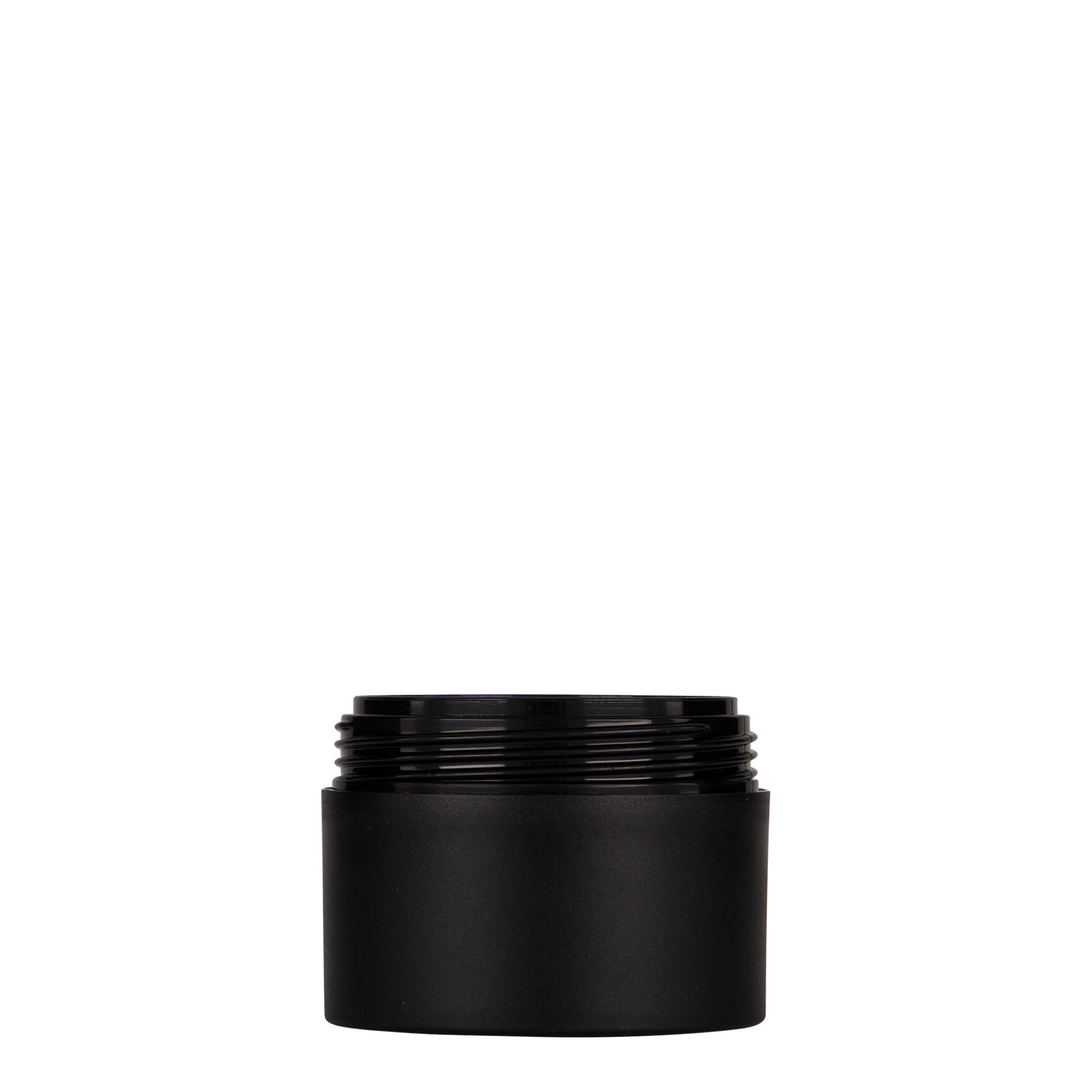 50 ml plastikpudel 'Antonella', PP, must, ava: kruvikork