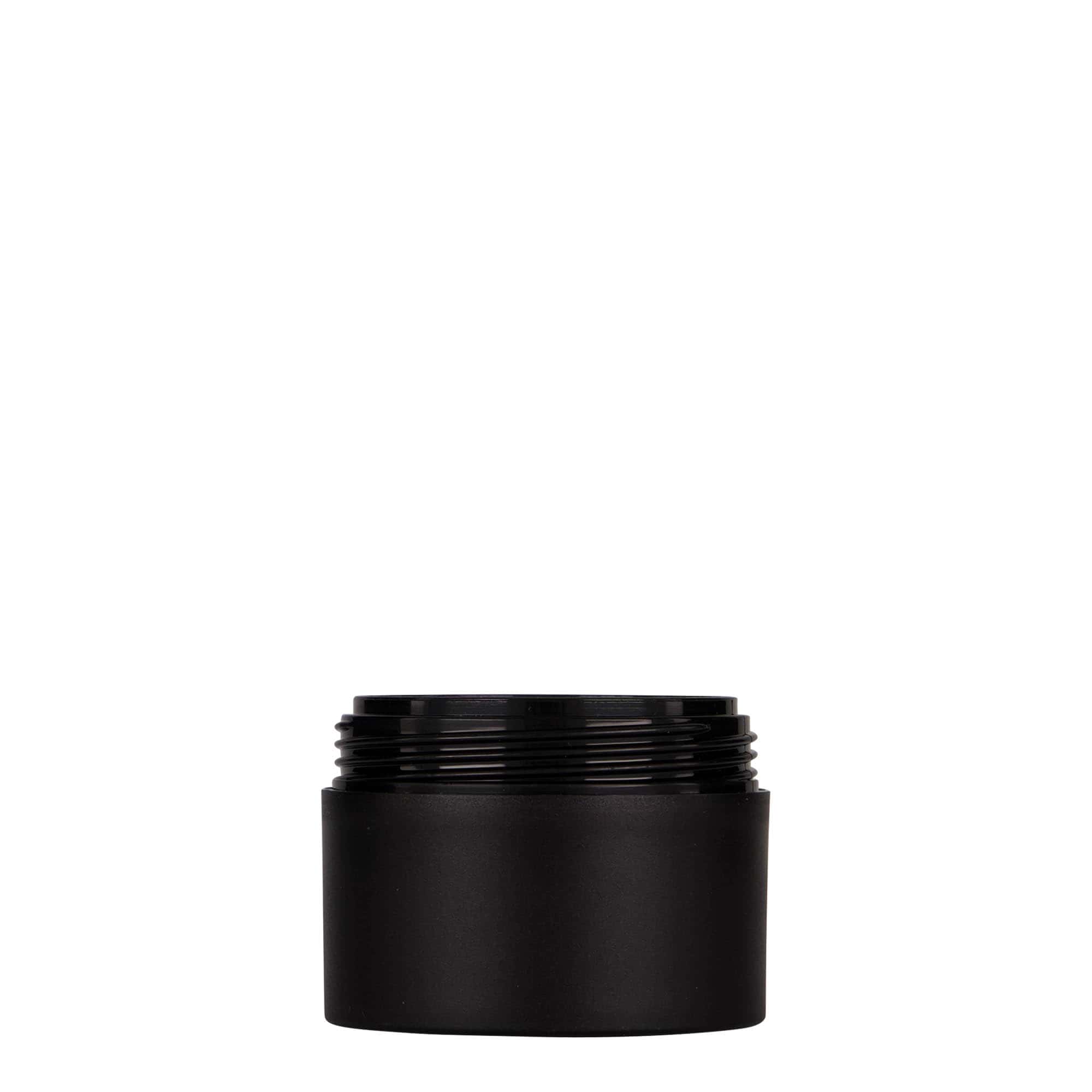 50 ml plastikpudel „Antonella“, PP, must, avale: kruvikork