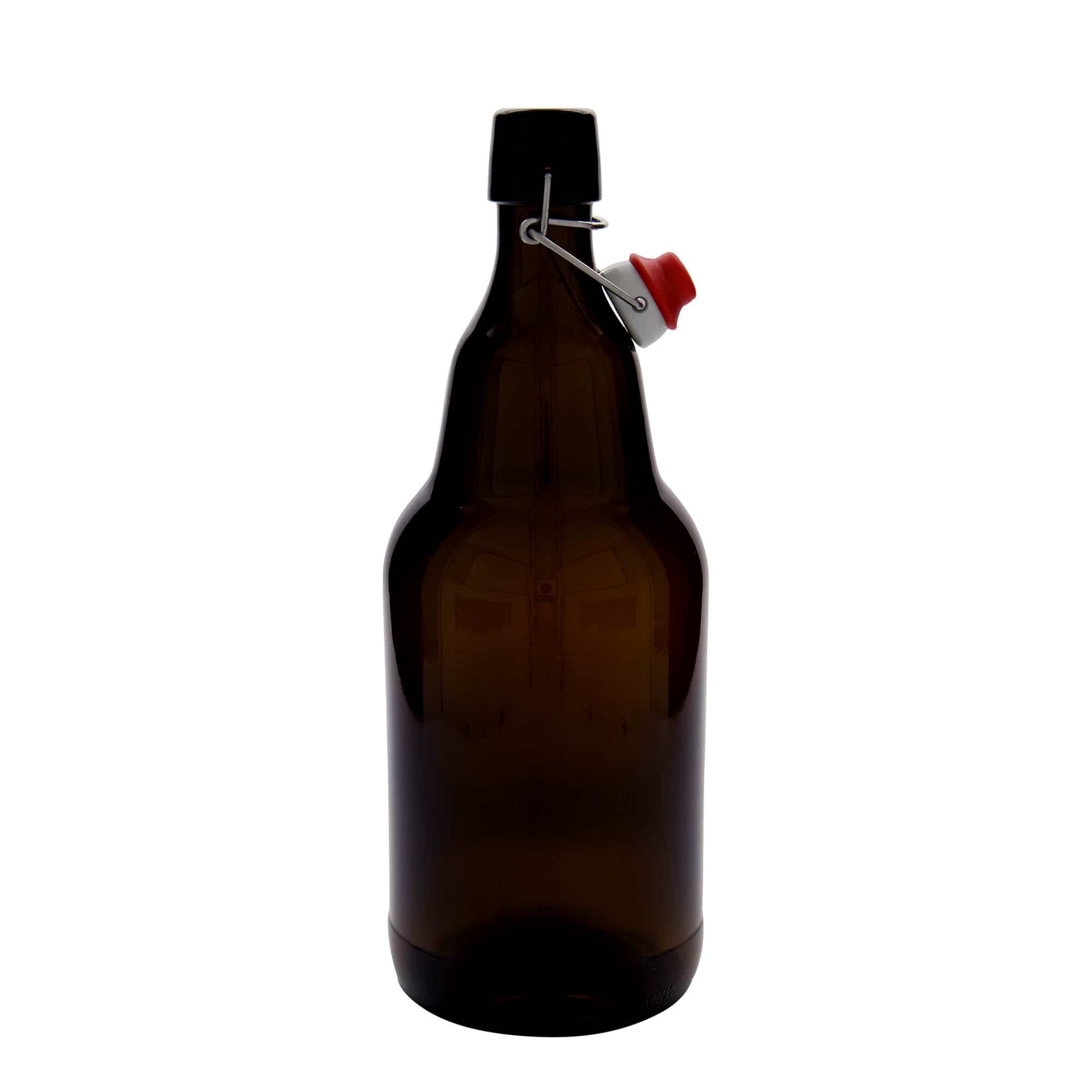 2000 ml õllepudel, klaas, pruun, sulgur: traatkork 2000 ml õllepudel, klaas, pruun, sulgur: traatkork
