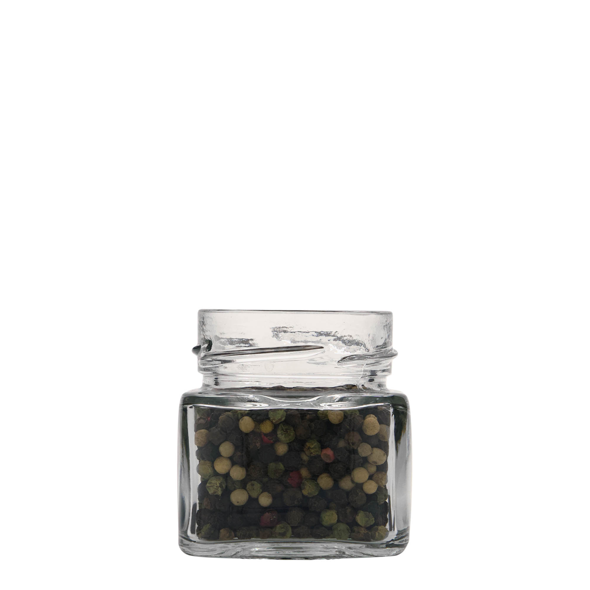 106 ml ruudukujuline klaaspurk 'Ikarus', ava: Deep-Twist-Off (DTO 58)