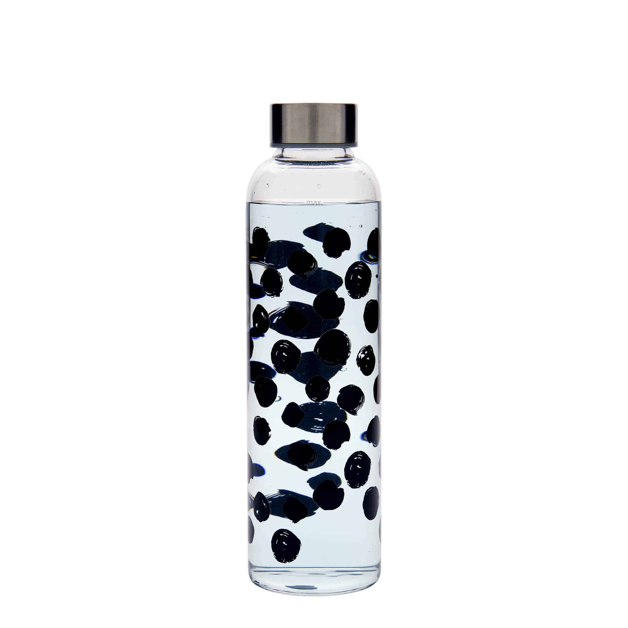 500 ml joogipudel 'Perseus', motiiv: mustad täpid, sulgur: keeratav kork