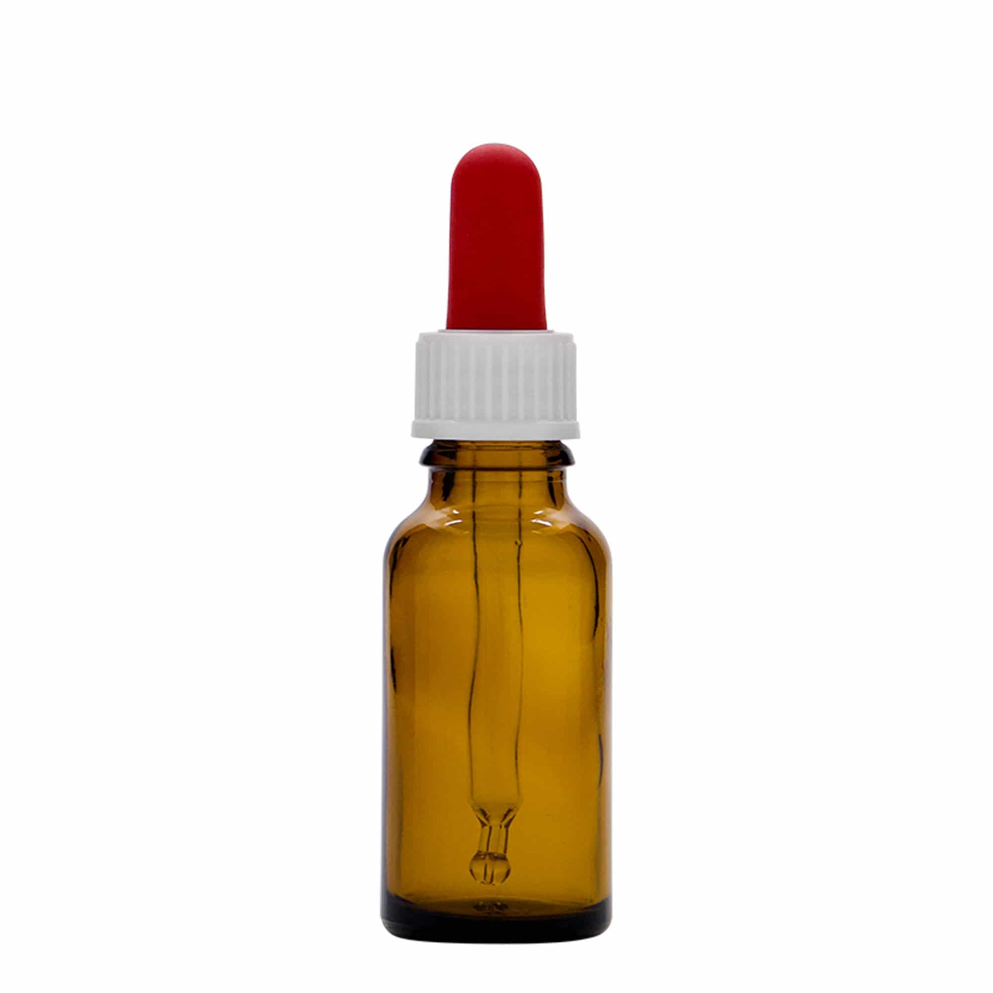 20 ml tilguti pudel meditsiin, klaas, pruun, suu: DIN 18