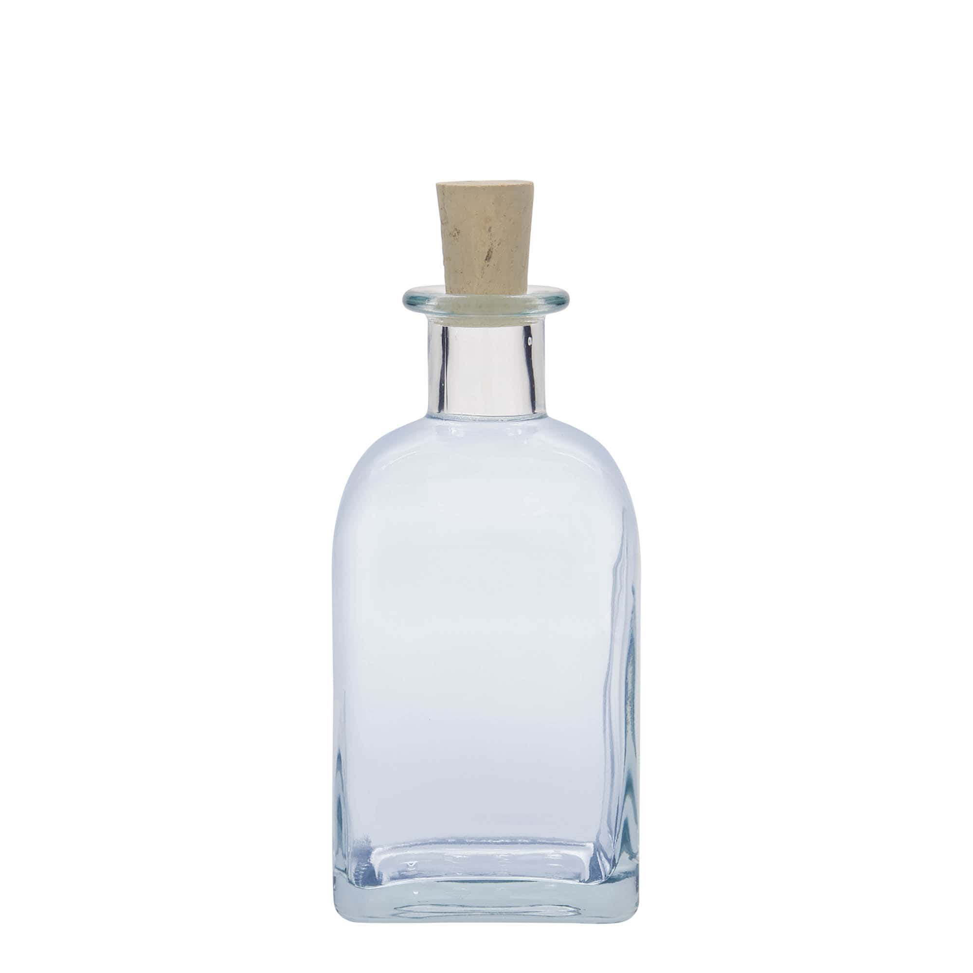 350 ml klaaspudel Apotheker Carré, ruudukujuline, suuava: kork