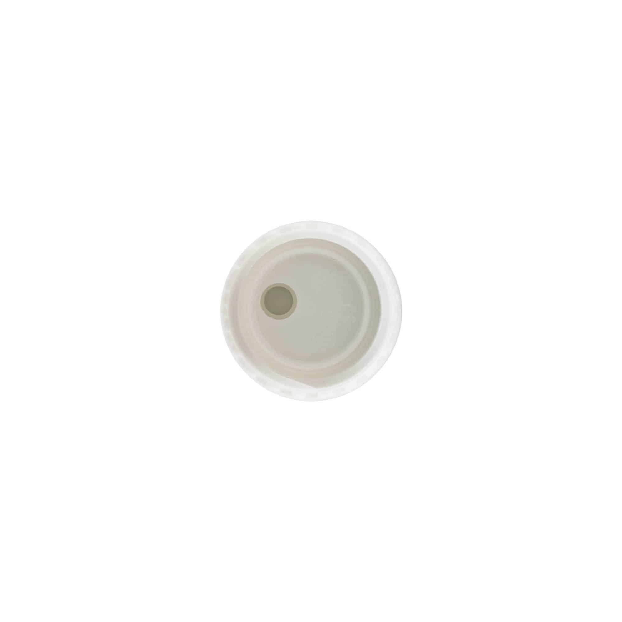 Kruvikork Disc Top, PP-plastik, valge, avausele: 24/410