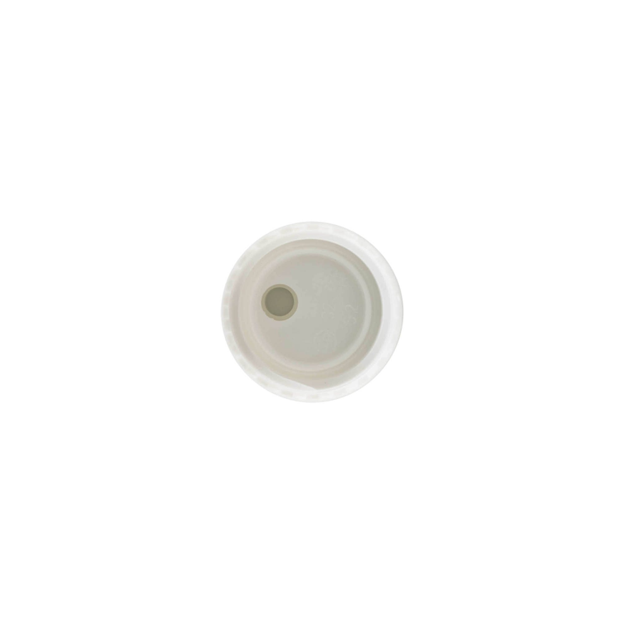 Kruvikork Disc Top, PP-plastik, valge, avausele: 24/410