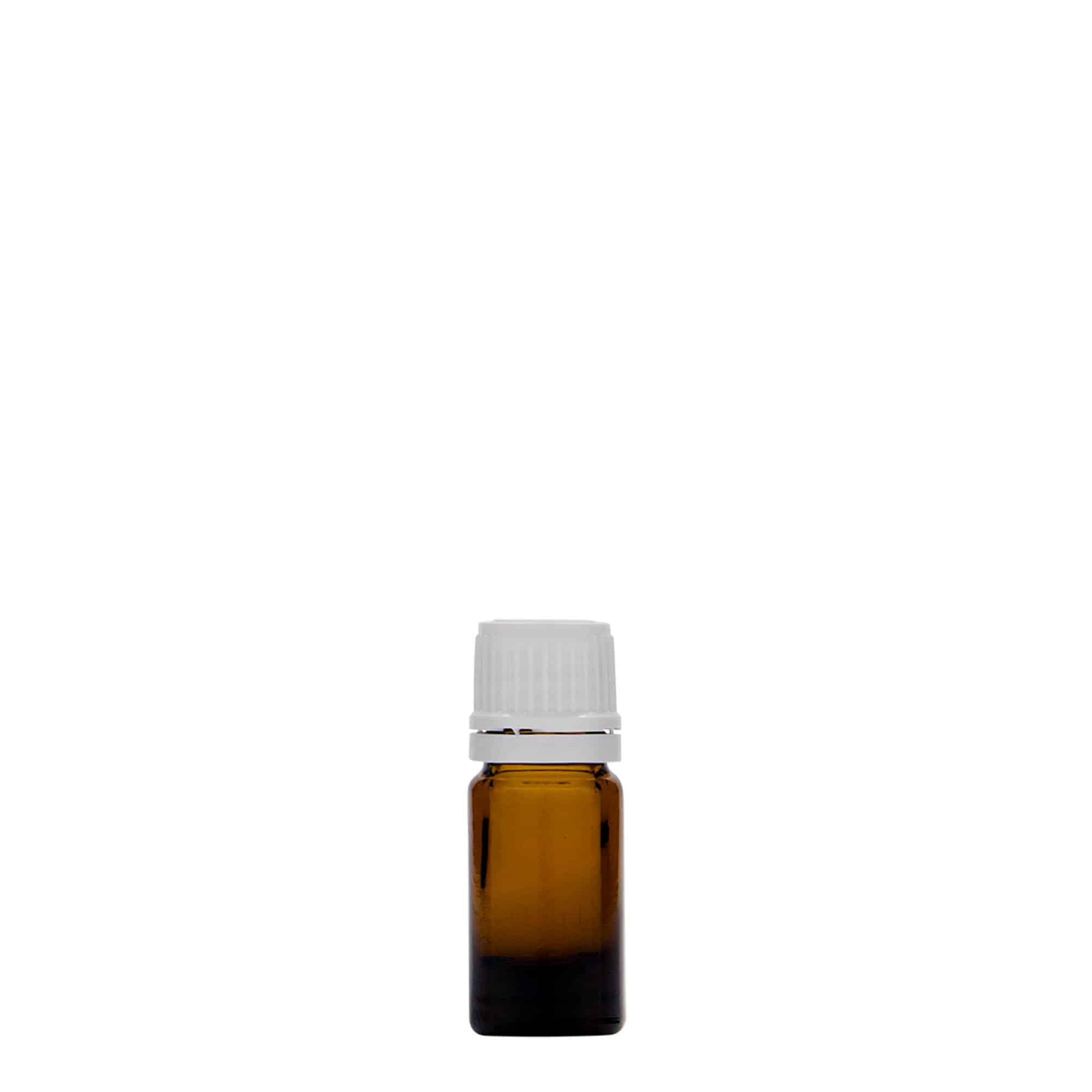 5 ml meditsiinipudel, klaas, pruun, suu: DIN 18