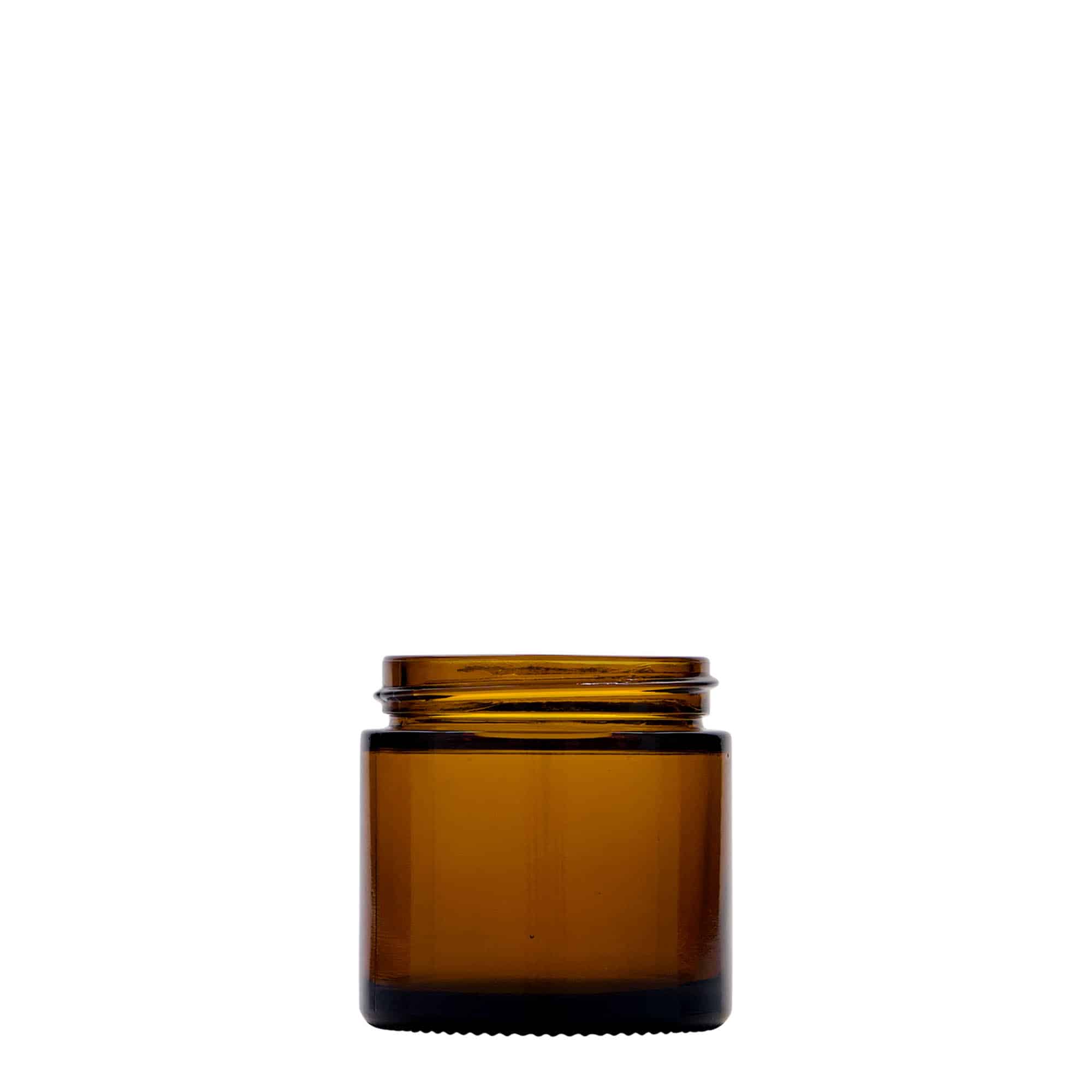 60 ml kosmeetikapurk 'Brown Line', klaas, pruun, sulgur: keeratav kork 60 ml kosmeetikapurk 'Brown Line', klaas, pruun, sulgur: keeratav kork