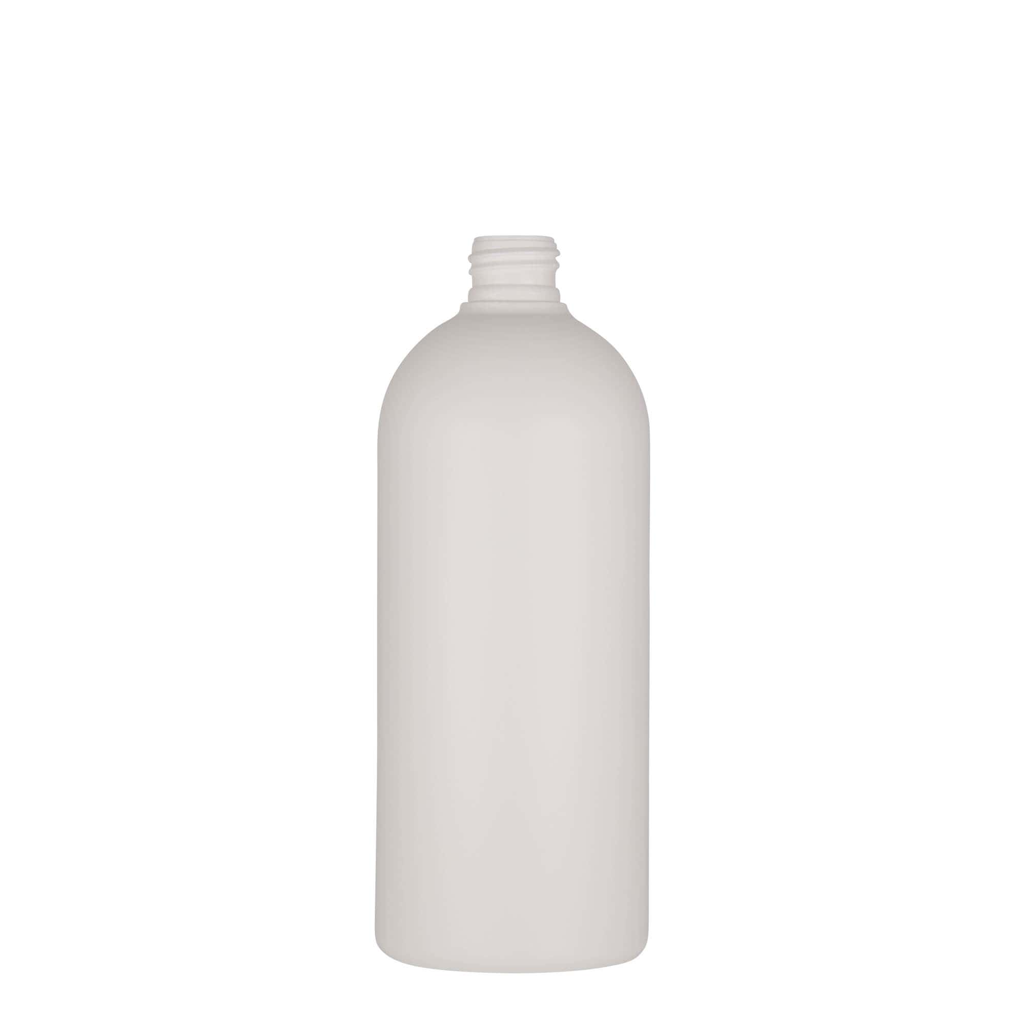 500 ml plastpudel 'Tuffy', HDPE, valge, ava: 24/410