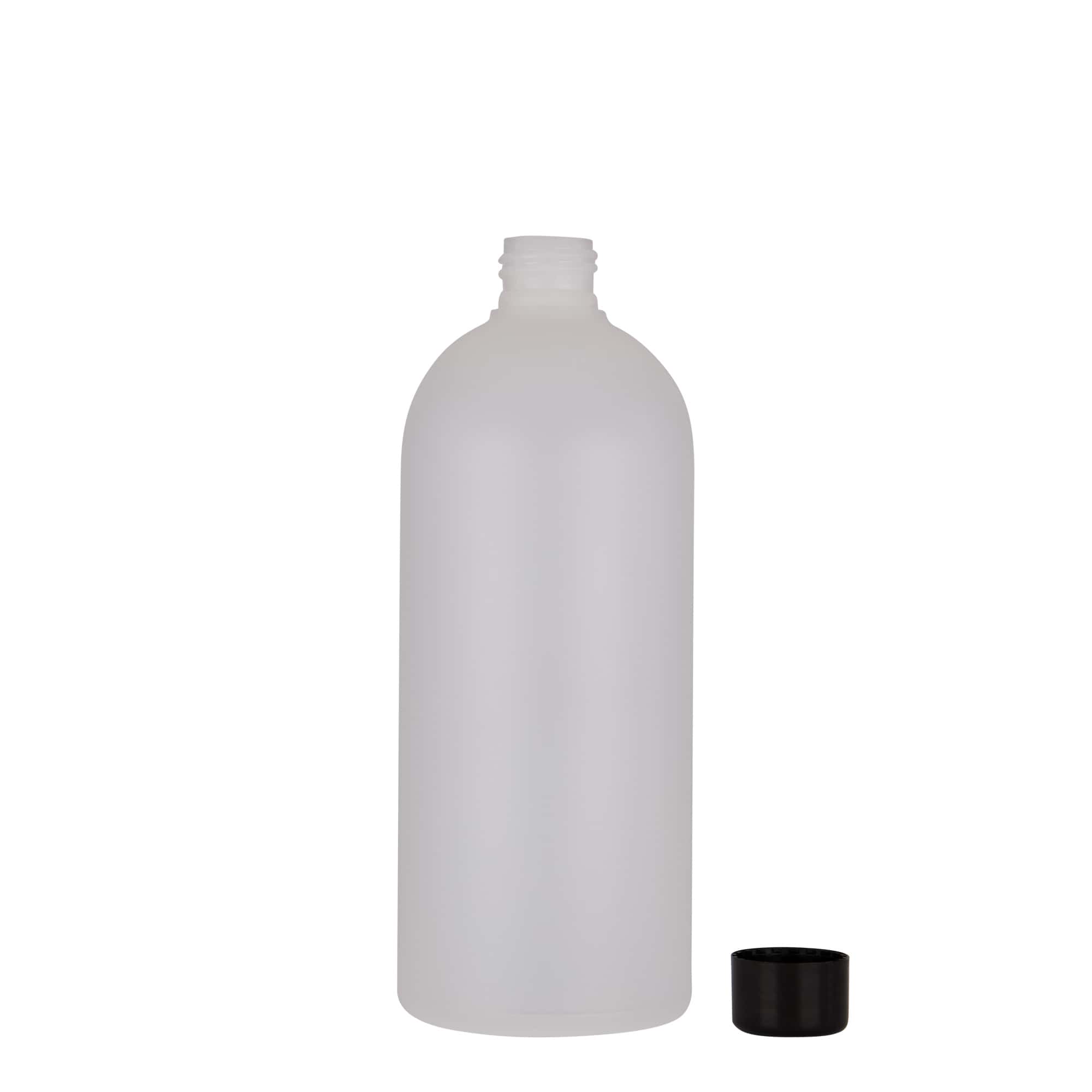 500 ml plastpudel 'Tuffy', HDPE, naturaalne, avaus: 24/410