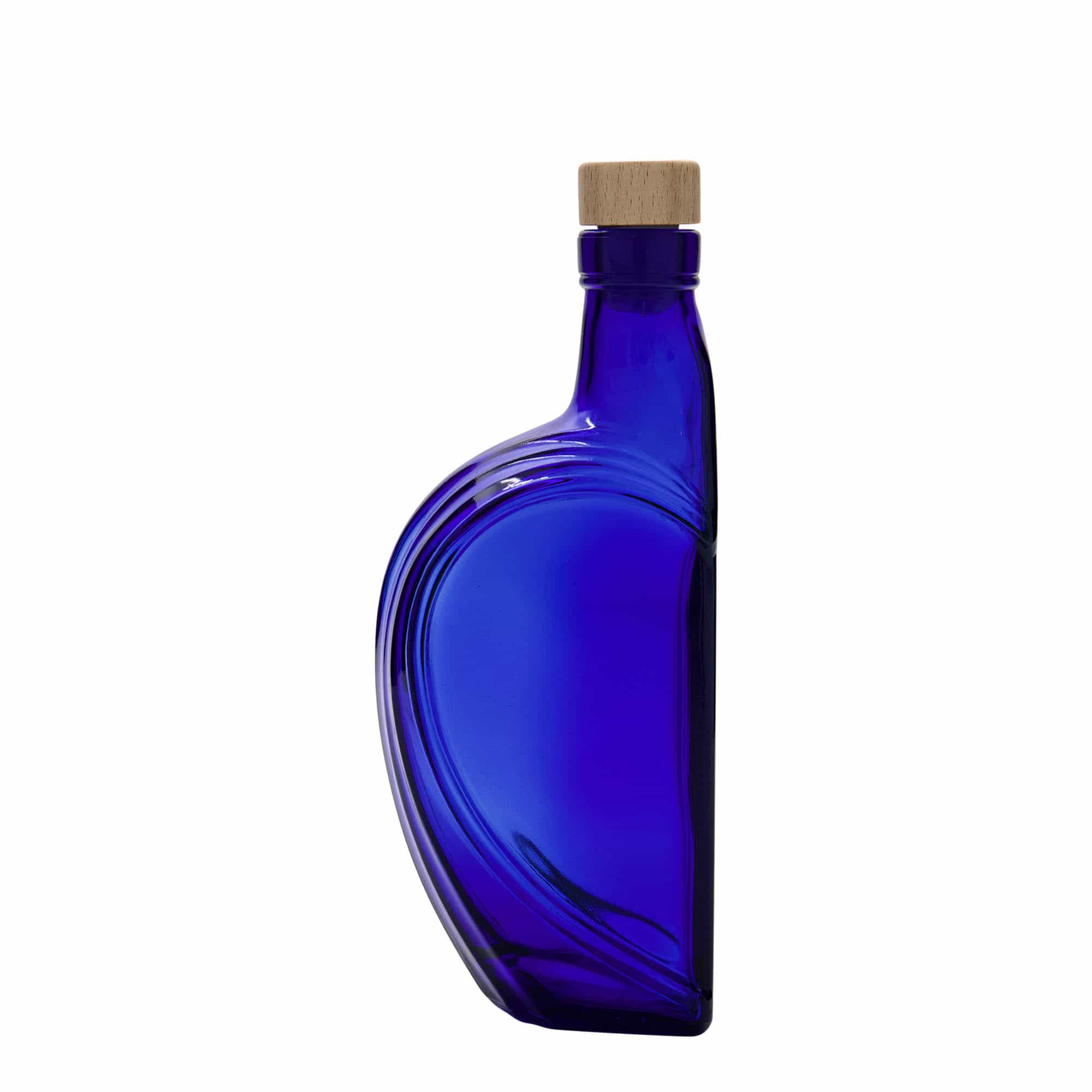 375 ml klaaspudel 'Sweethearts', ristkülikukujuline, kuninglik sinine, ava: kork
