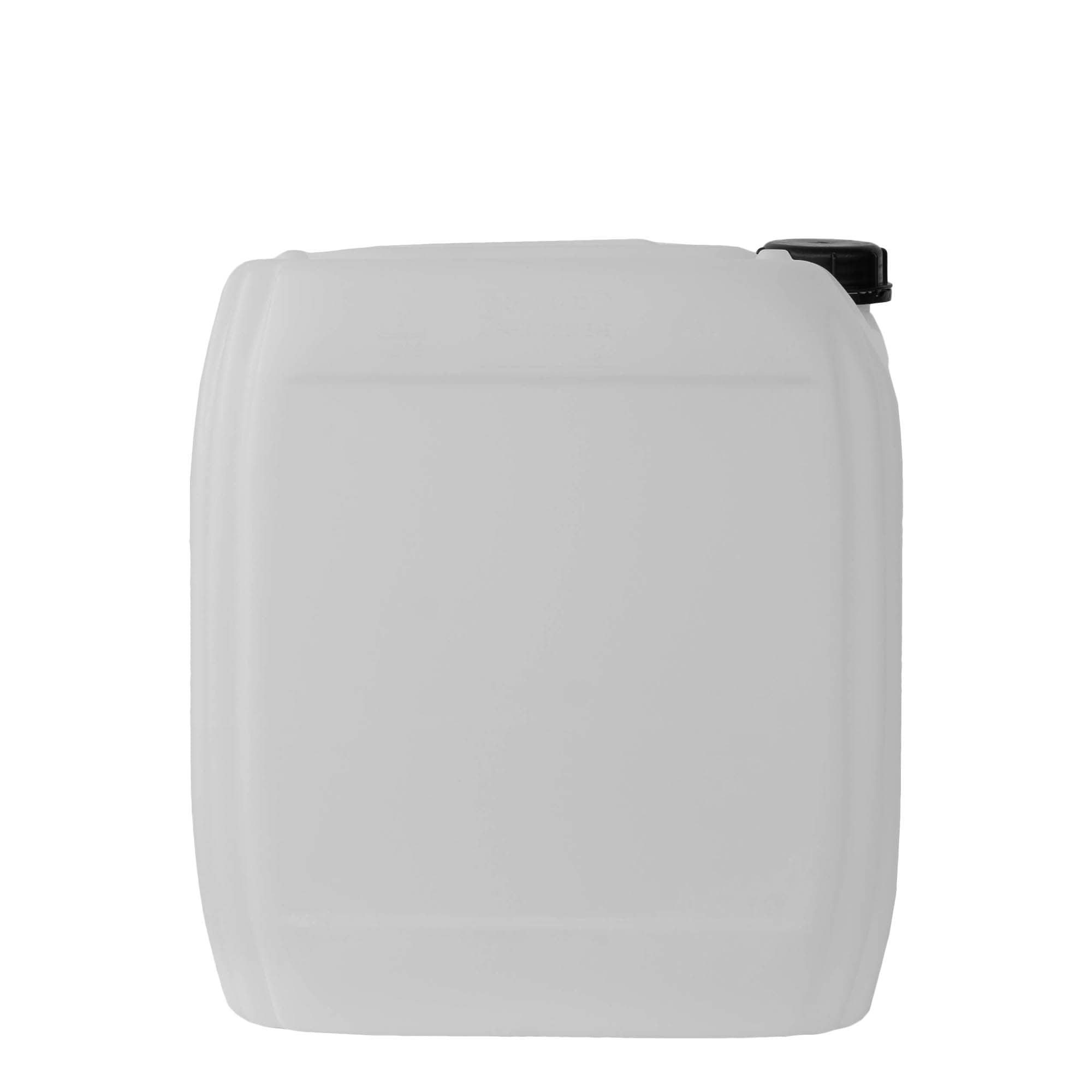 25 l kanister, ristkülikukujuline, HDPE-plastik, naturaalne, ava: ND 60