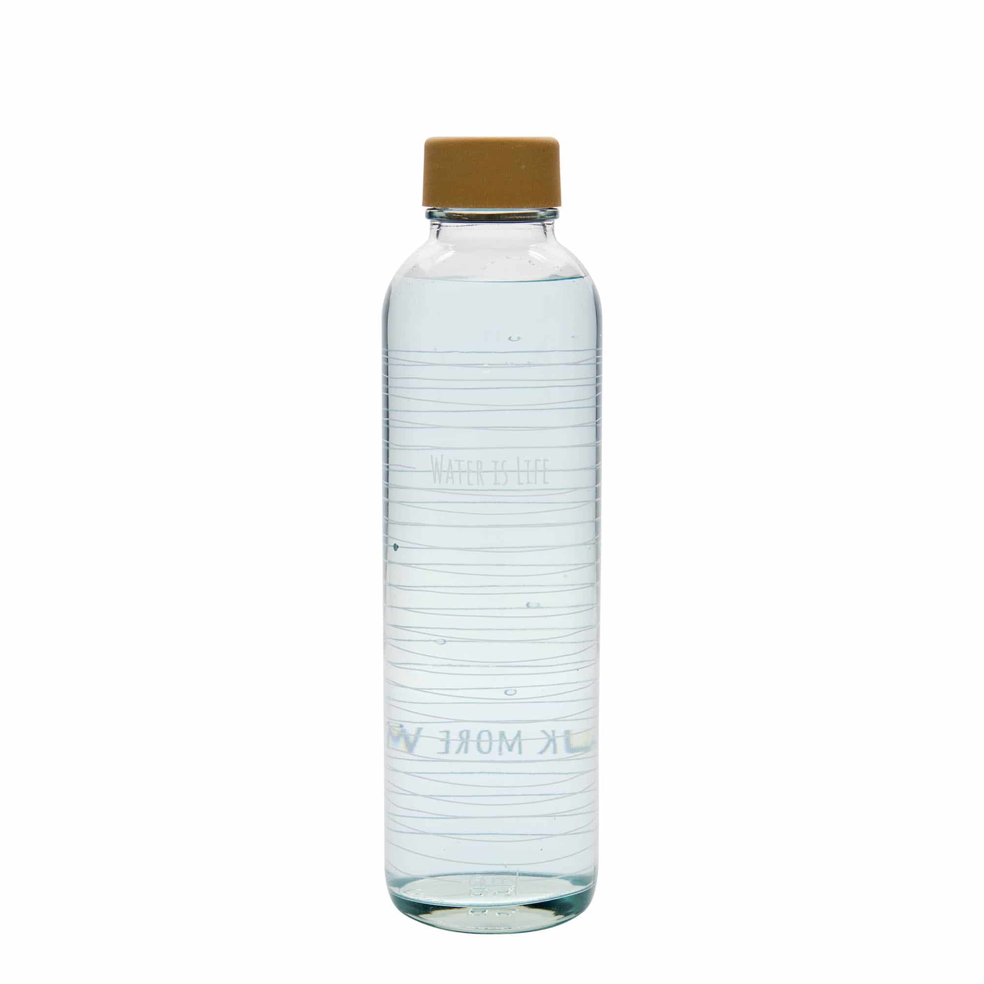 700 ml joogipudel 'CARRY Bottle', motiiv: Water is Life, sulgur: keeratav kork