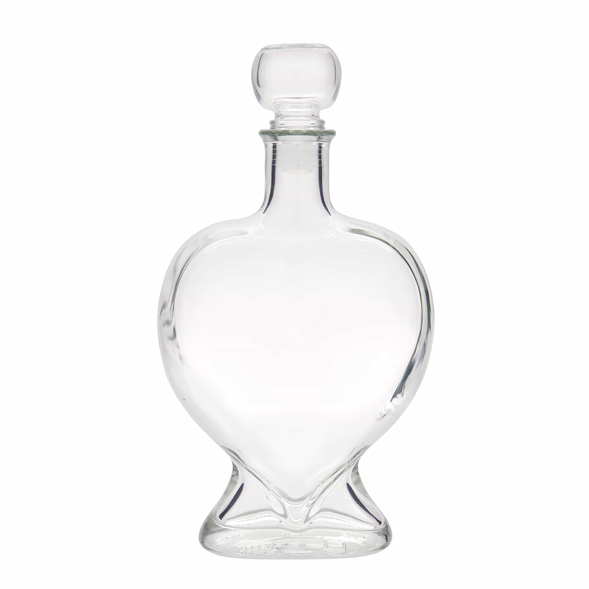 500 ml klaaspudel 'Süda', sulgur: kork