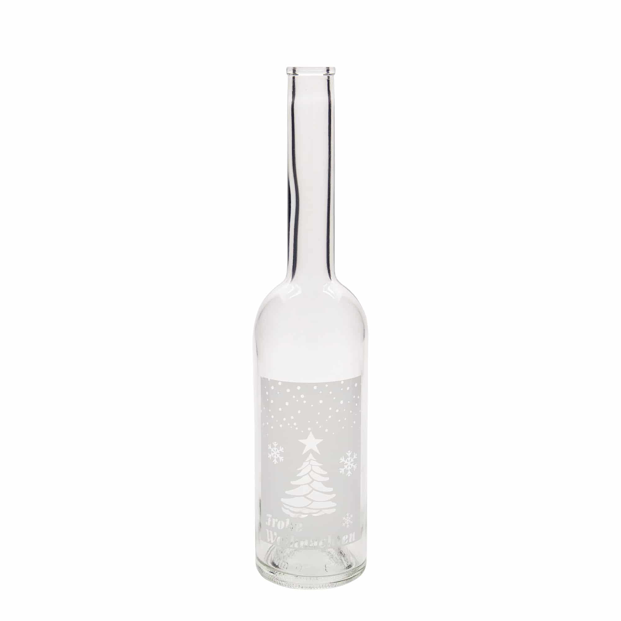 500 ml klaaspudel „Opera“, motiiv: Valged jõulud, avale: kork