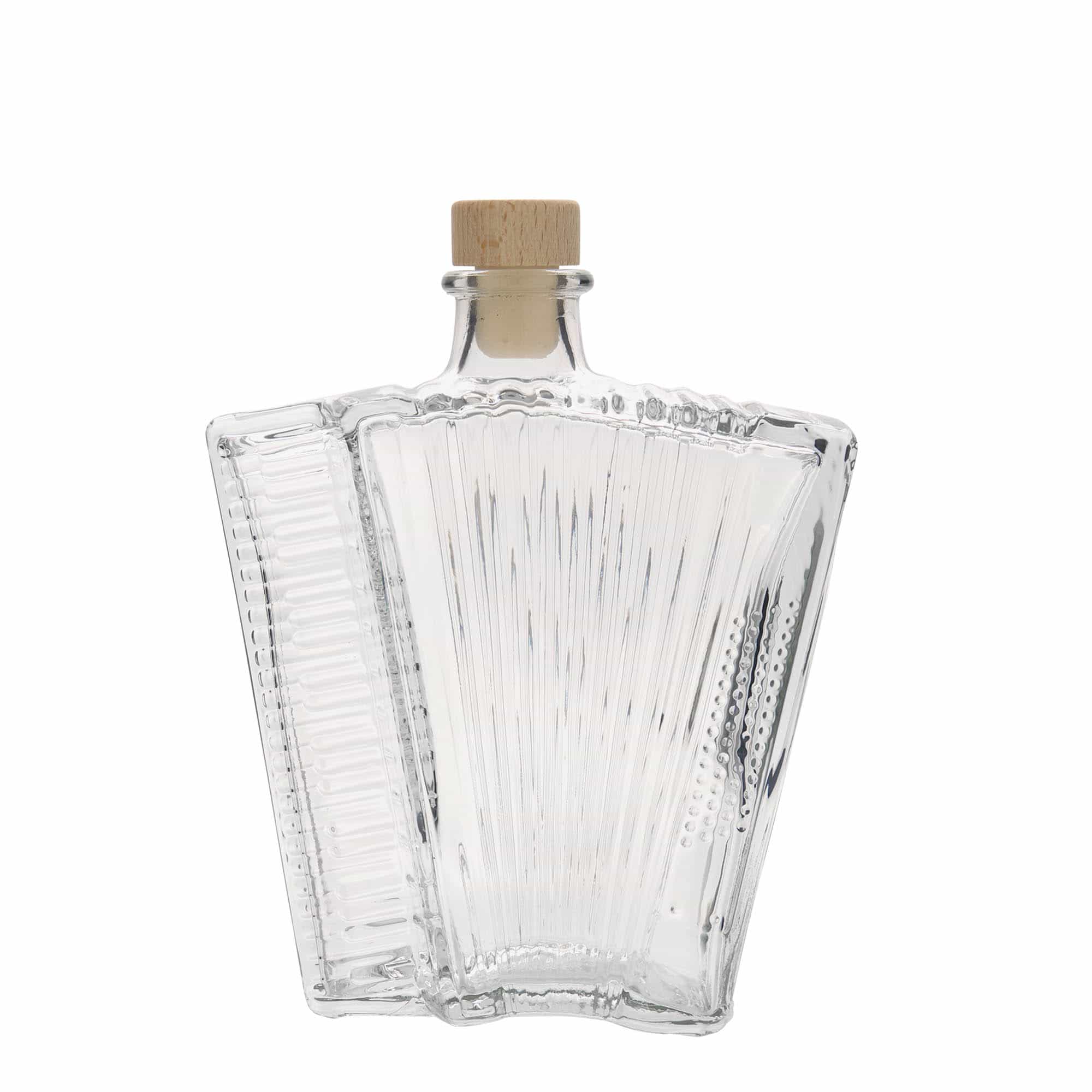 500 ml klaaspudel 'Akordion', sulgur: kork