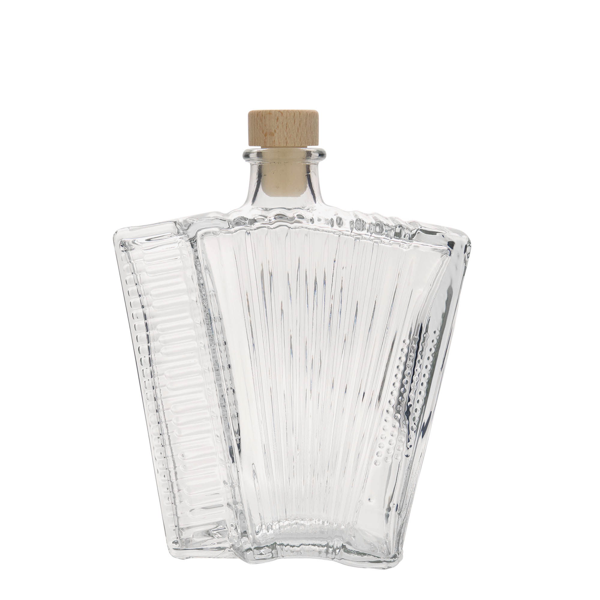 500 ml klaaspudel 'Akkordeon', ava: kork 500 ml klaaspudel 'Akkordeon', ava: kork