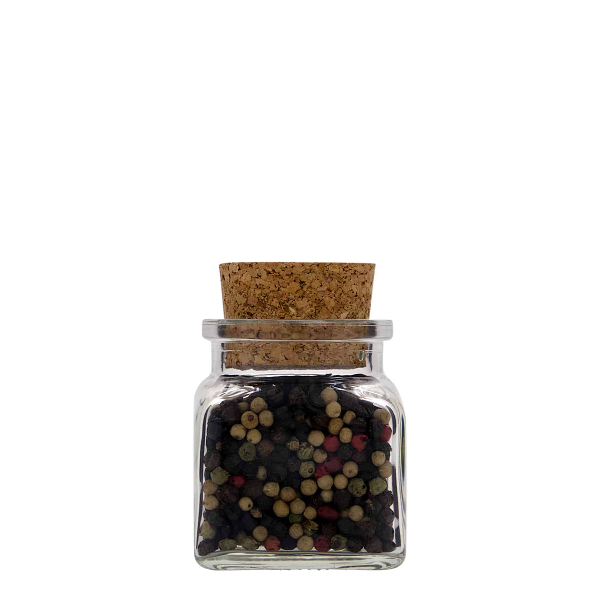 120 ml korkklaas, ruudukujuline, suu: kork