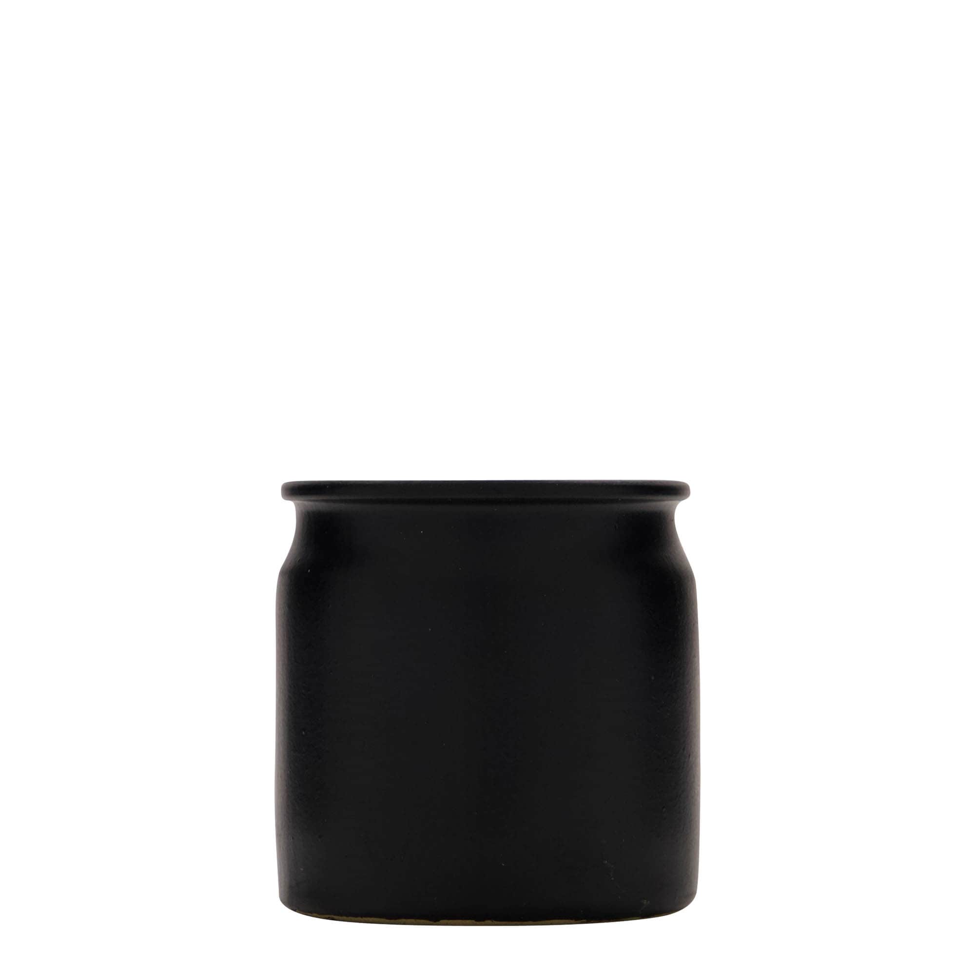 160 ml keraamiline savinõu, must, suuava: kork