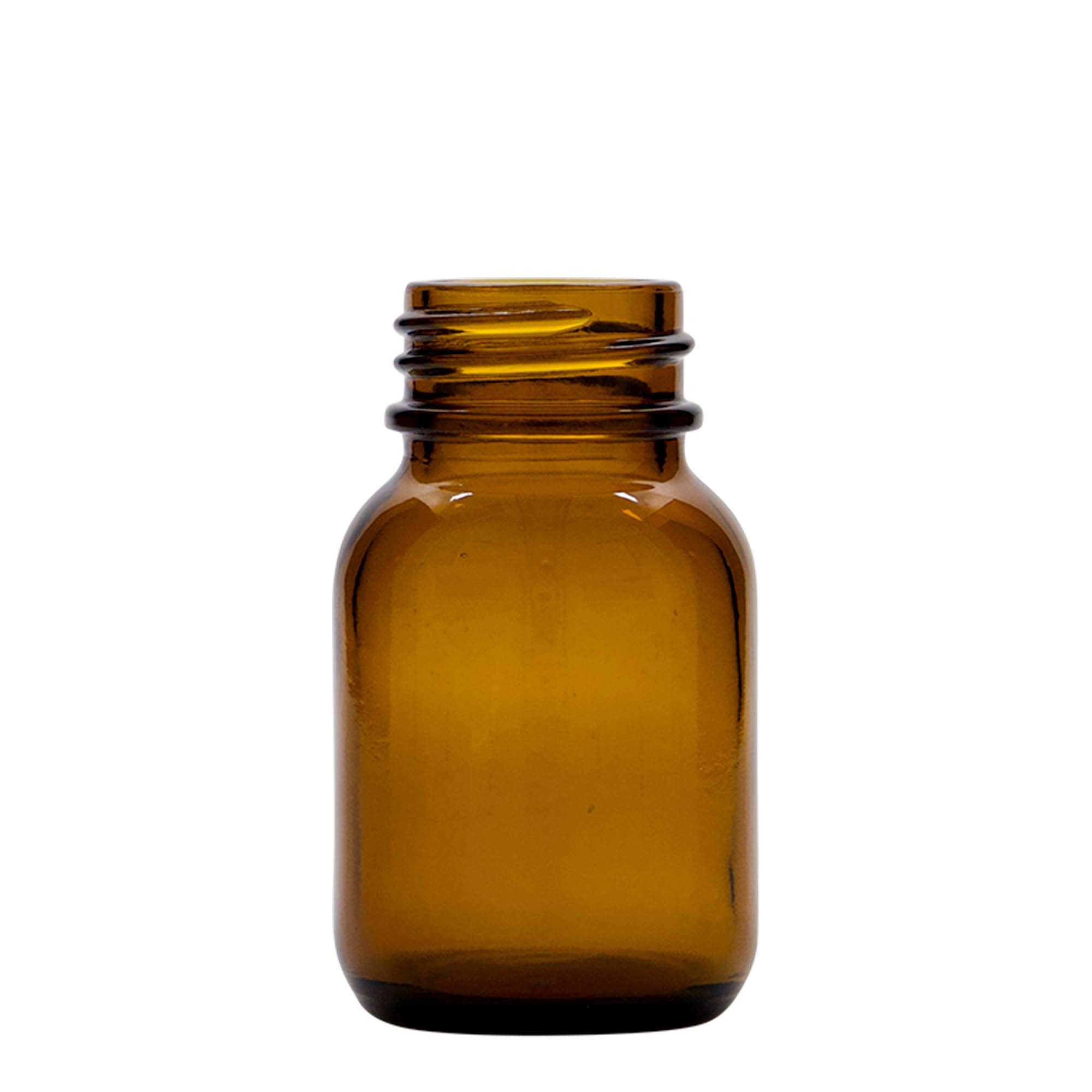 50 ml laiakaelne klaas, pruun, avale: DIN 32