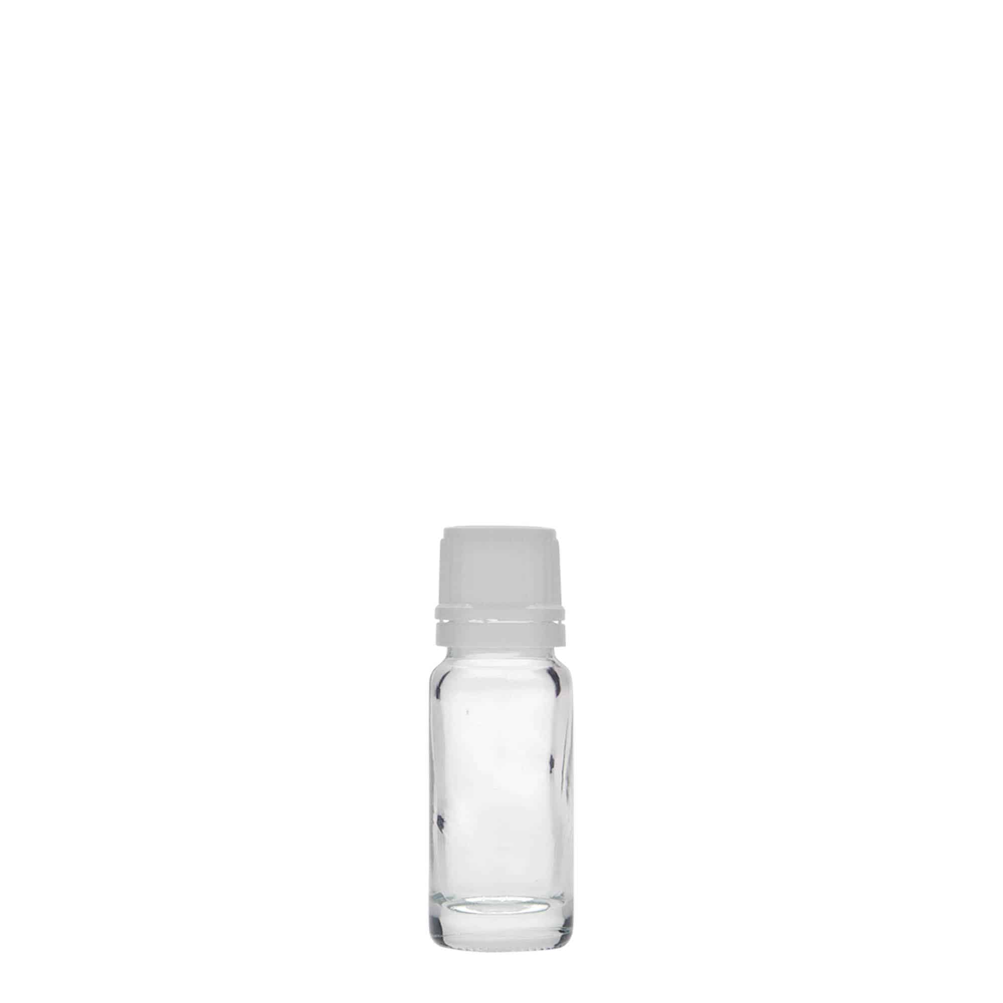 10 ml meditsiinipudel, klaas, avale: DIN 18
