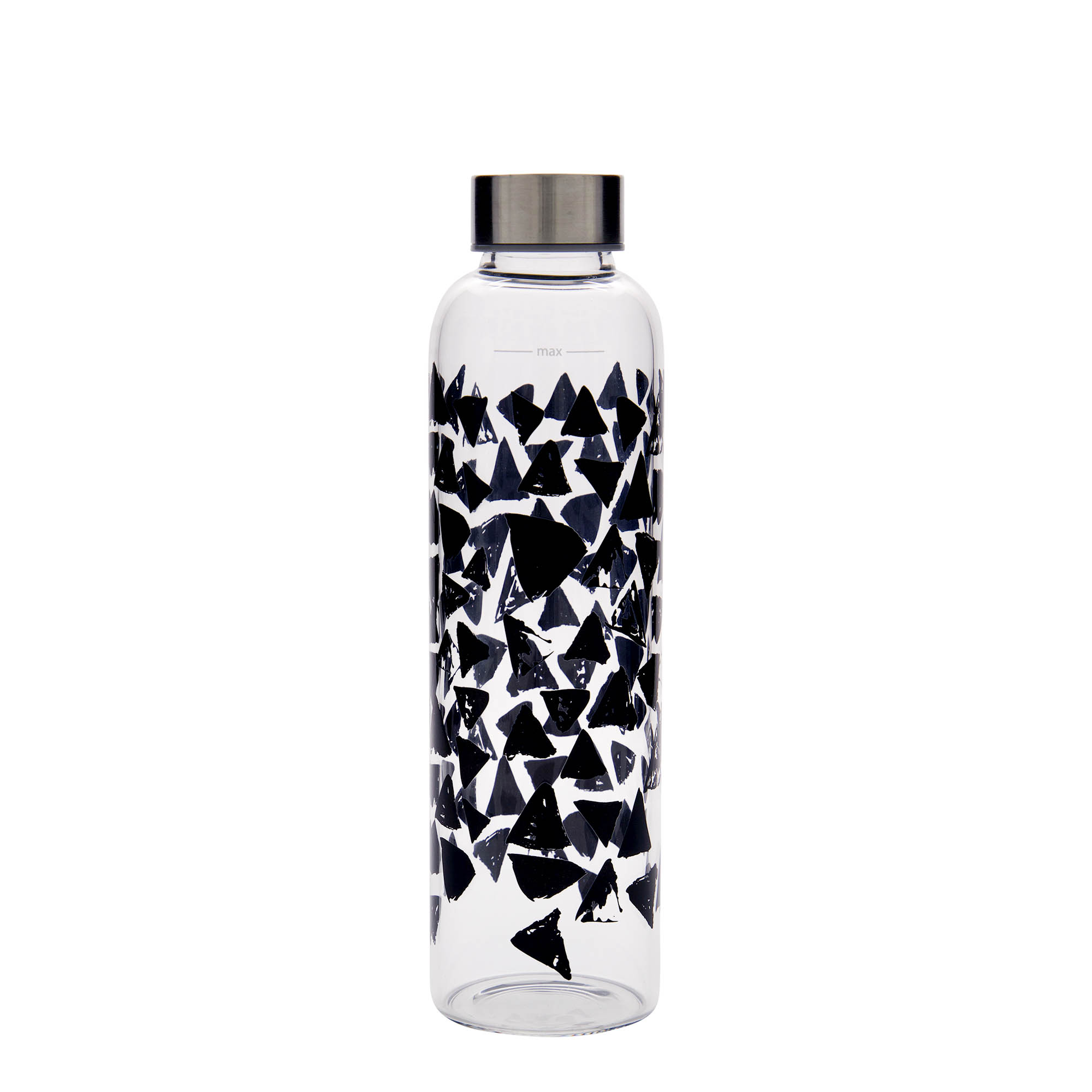 500 ml joogipudel 'Perseus - Mustad kolmnurgad', suuosa: kruvikork