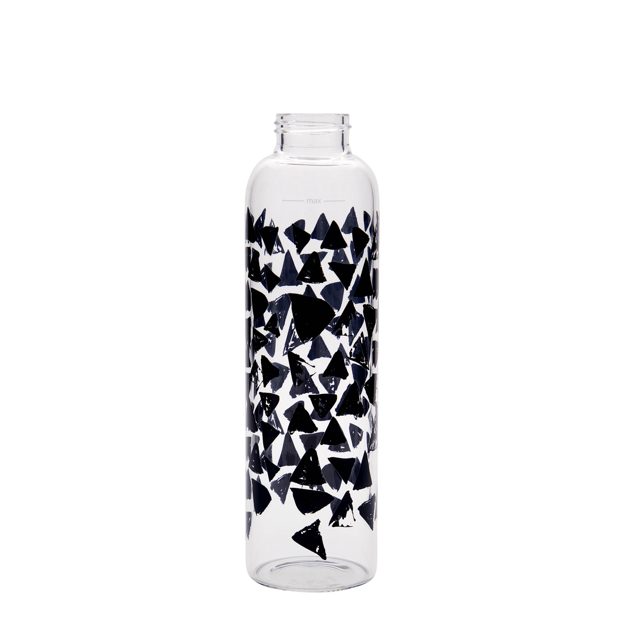 500 ml joogipudel 'Perseus - Mustad kolmnurgad', suuosa: kruvikork