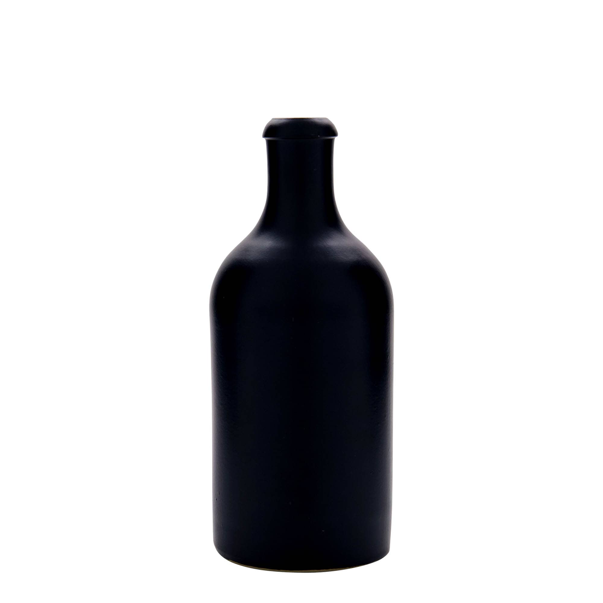 500 ml keraamiline pudel, kivikeraamika, must, sulgur: kork 500 ml keraamiline pudel, kivikeraamika, must, sulgur: kork