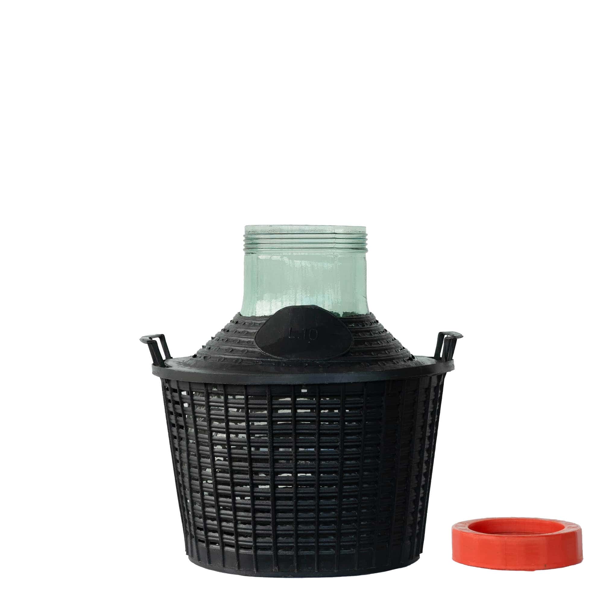 10 l palliklaaspudel lai kaelaga, klaas, suuava: keeratava korgiga