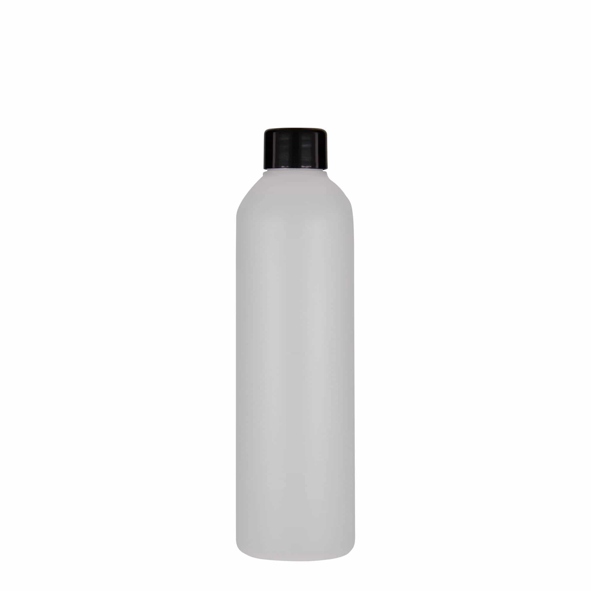250 ml plastpudel 'Tuffy', HDPE, loomulik värv, sulgur: GPI 24/410