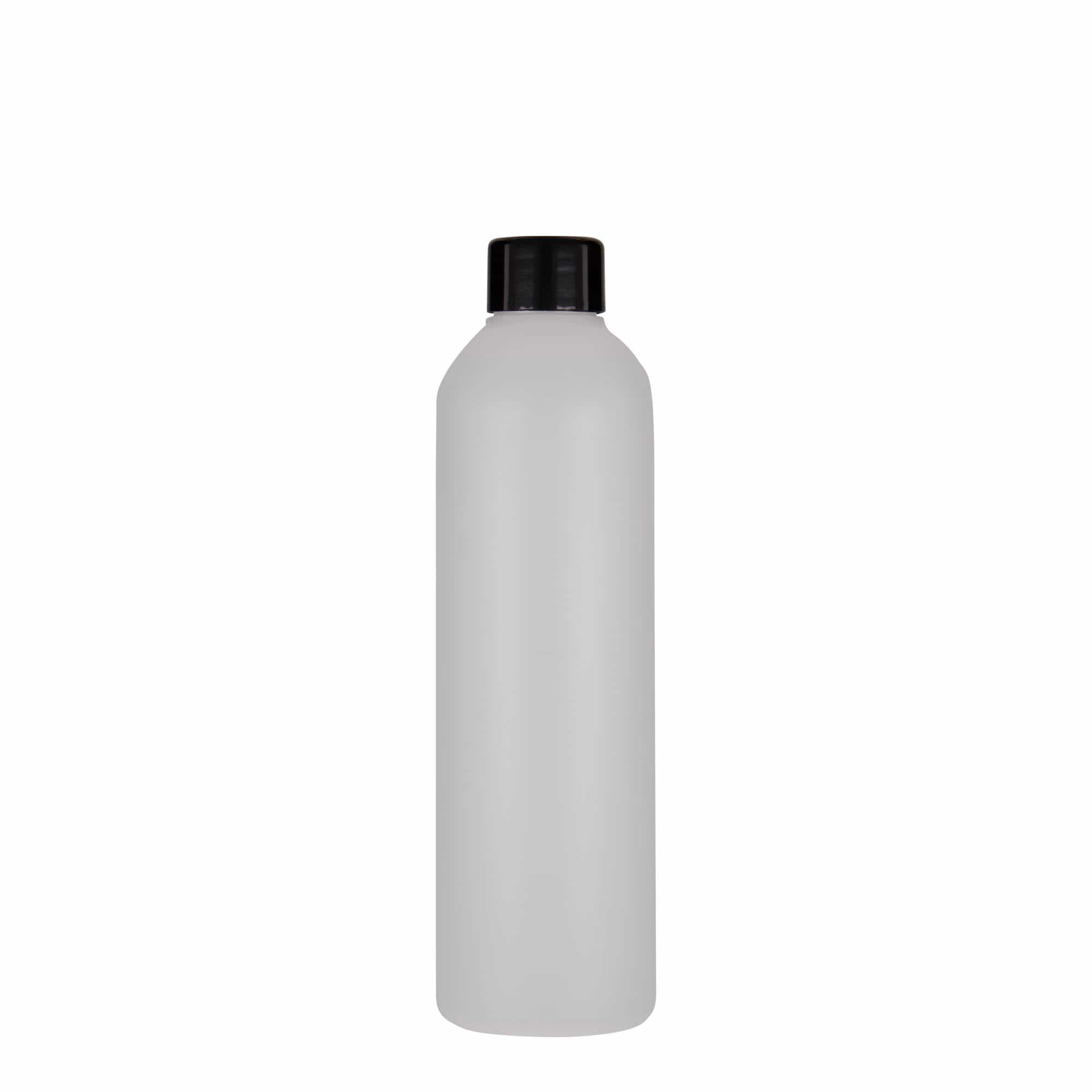 250 ml plastpudel 'Tuffy', HDPE, naturaalne, suuava: 24/410