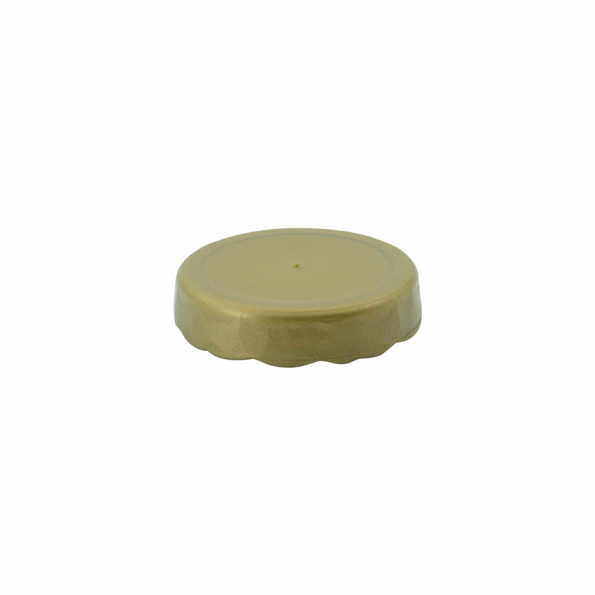 Kaaneplaat kitsakaelalisele keraamilisele potile, HDPE-plastik, kuldne
