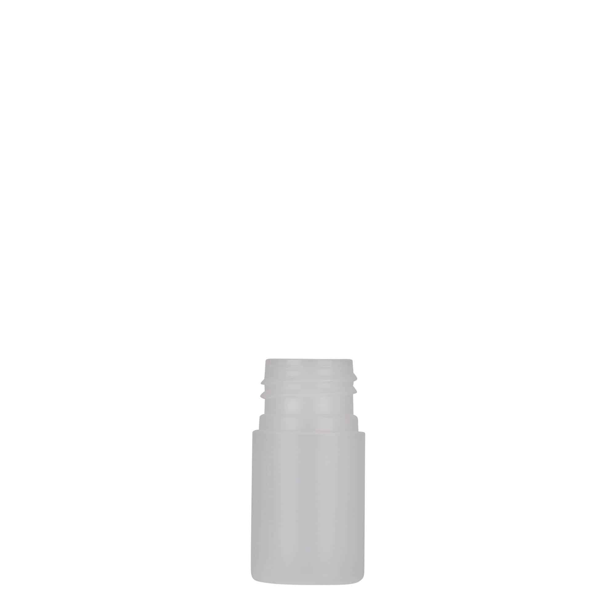 15 ml plastpudel 'Tuffy', HDPE, loomulik värv, sulgur: GPI 24/410 15 ml plastpudel 'Tuffy', HDPE, loomulik värv, sulgur: GPI 24/410