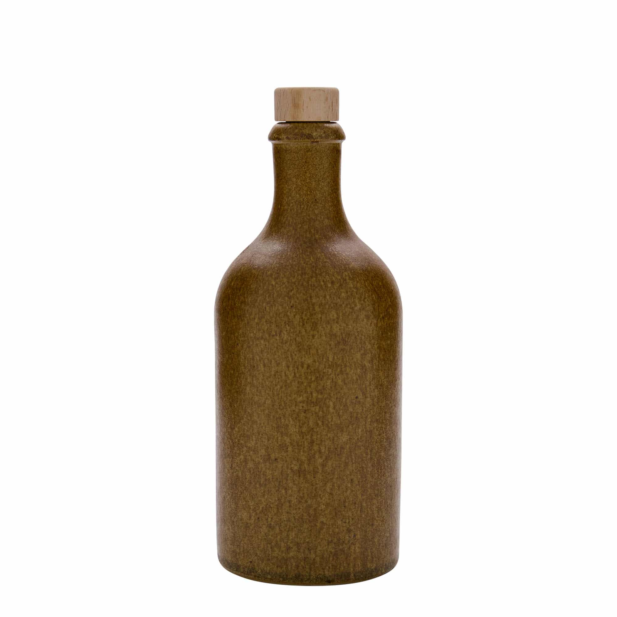 500 ml keraamiline pudel, kivikeraamika, pruun-kristalne, sulgur: kork