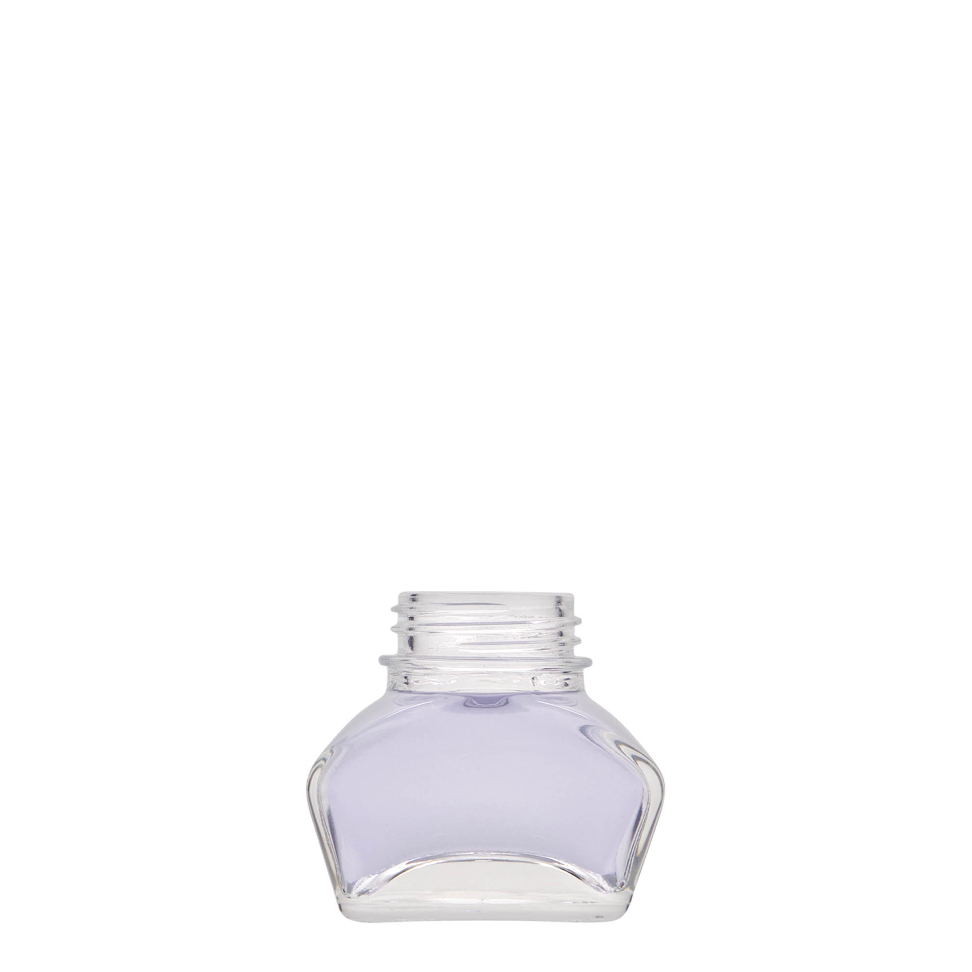 30 ml tindipott, ristkülikukujuline, suu: kruvikork