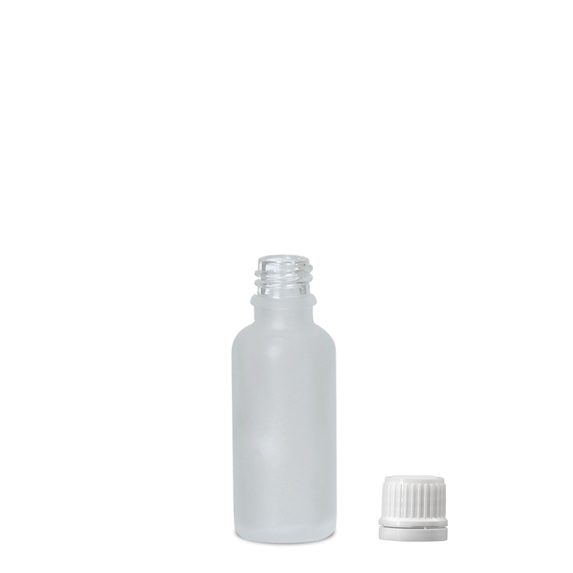 30 ml meditsiinitilk, klaas, jäätunud, suu: DIN 18
