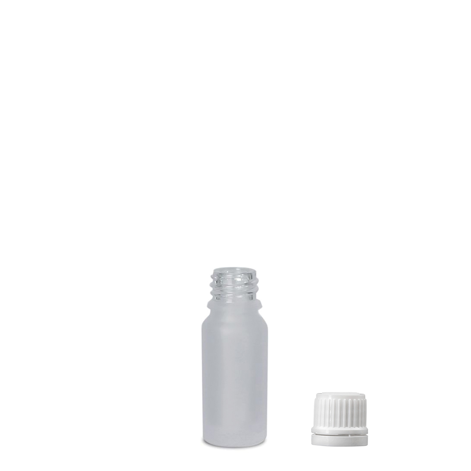 10 ml meditsiini pudel, klaas, jäätunud, suuava: DIN 18
