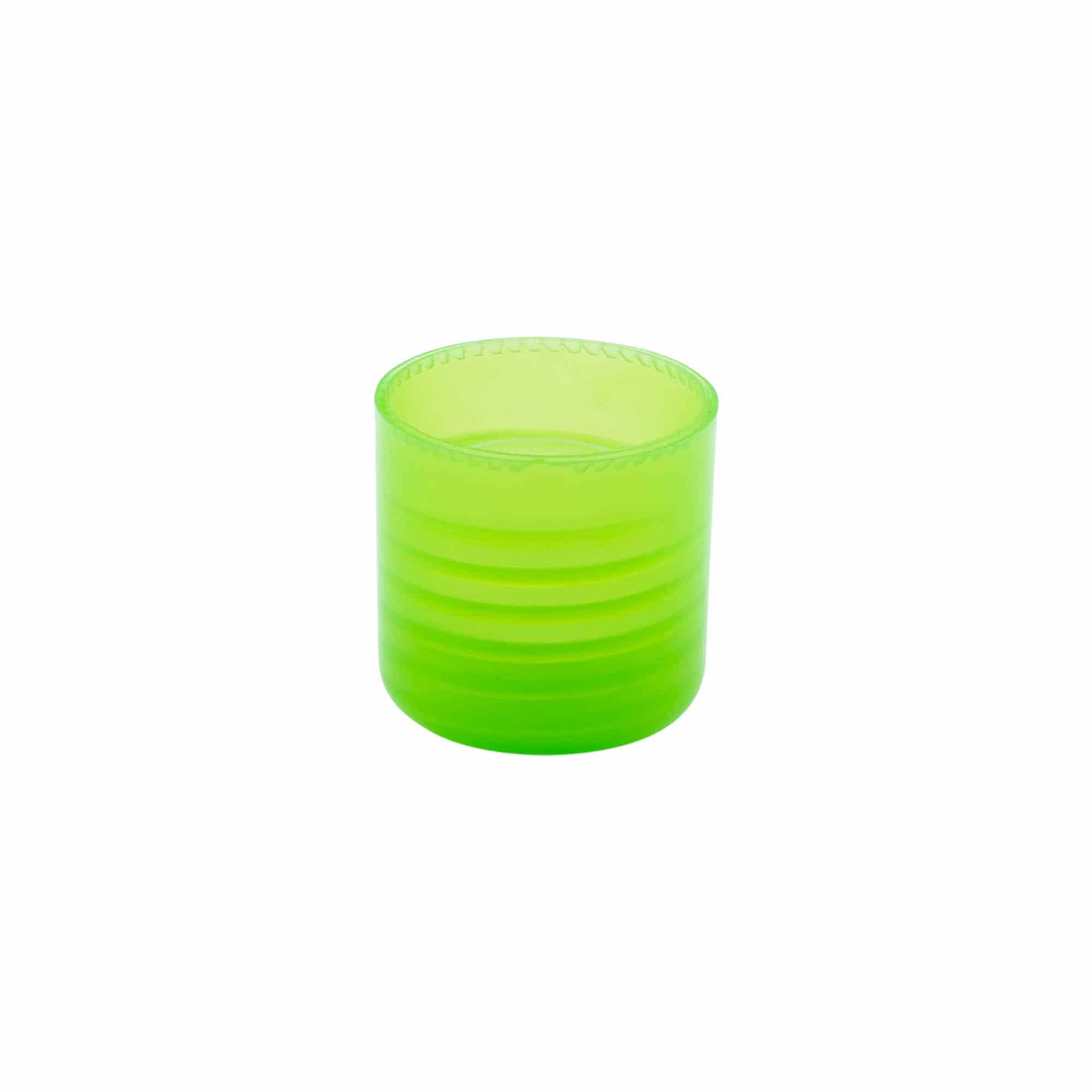 Kruvikork süstlaotsikuga, PP-plastik, roheline, avausele: 24/410
