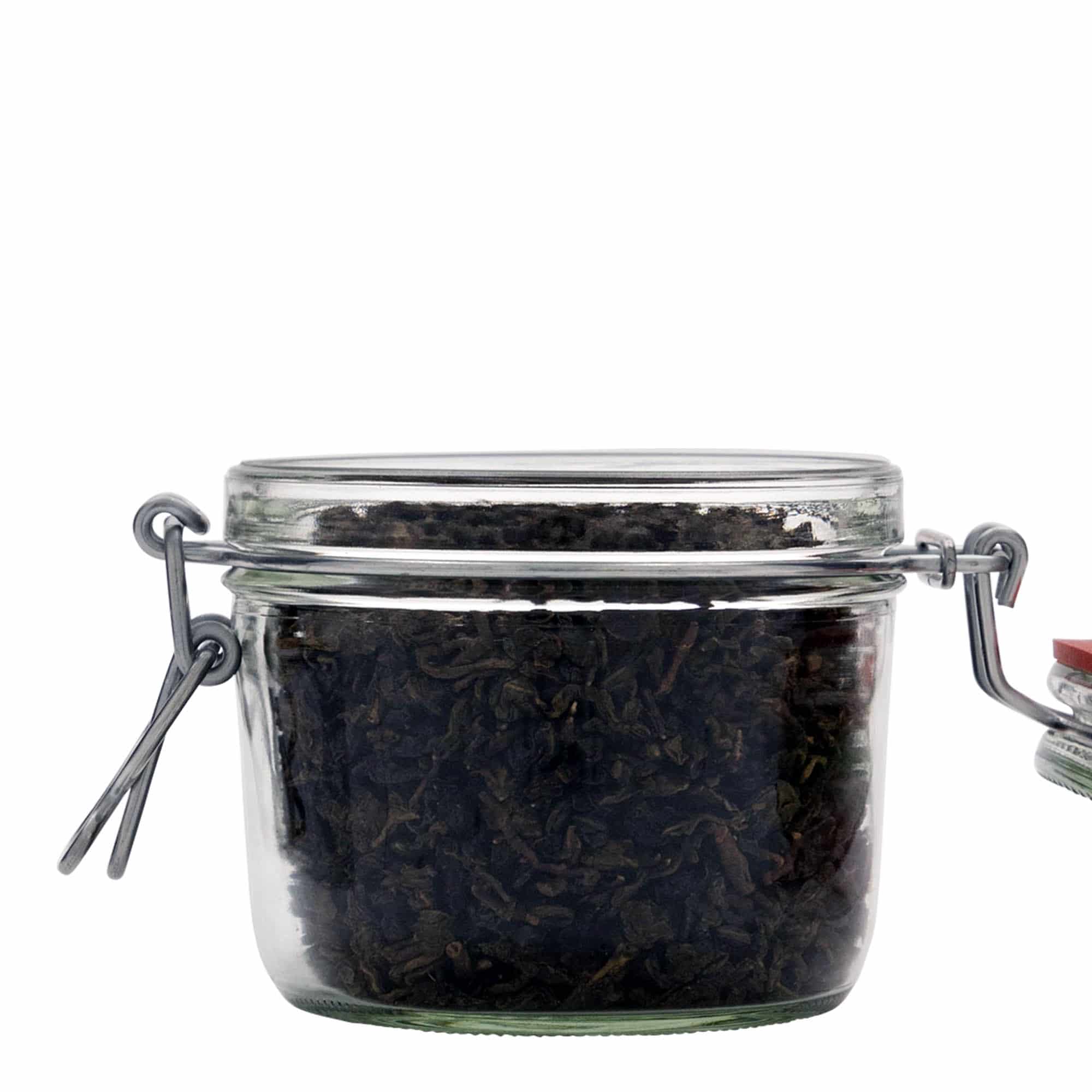 400 ml madal traatkaanega purk, sulgur: traatkaas
