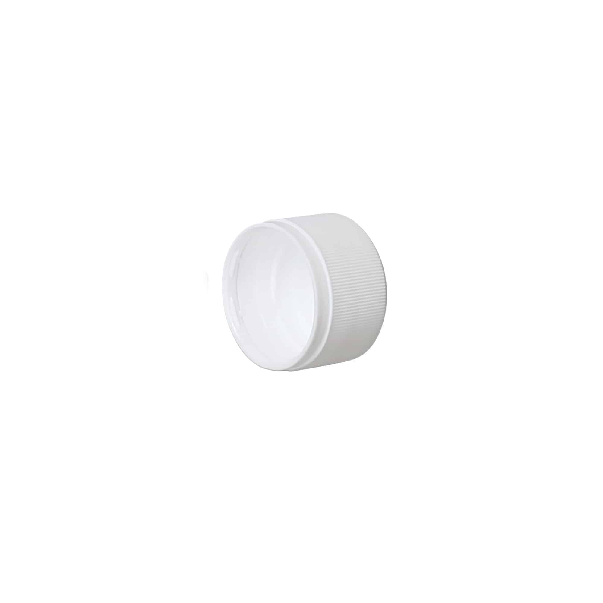 Kruvikork variant A, PP-plastik, valge, sobib avale: PP 28