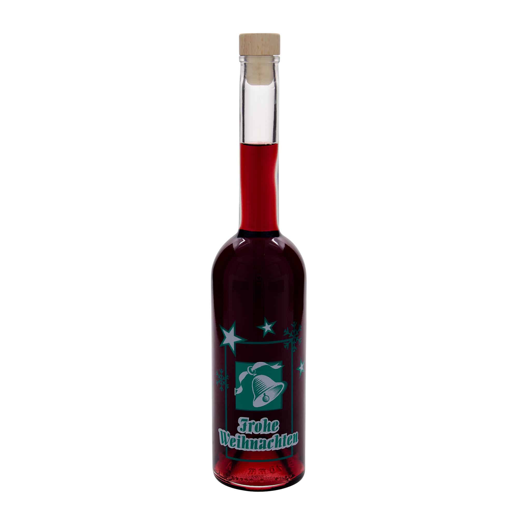 500 ml klaaspudel 'Opera', motiiv: rõõmsaid jõule, sulgur: kork