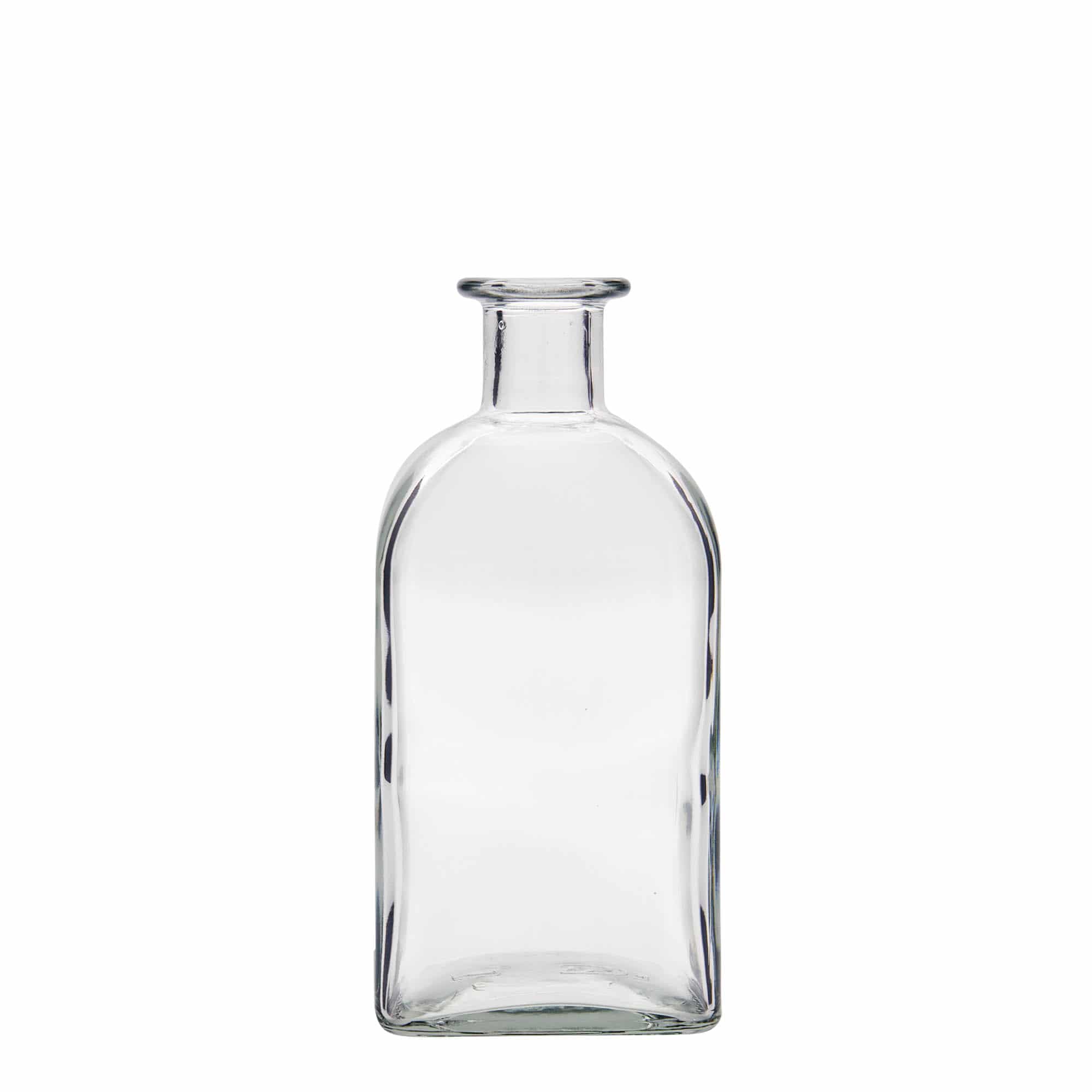 500 ml klaasist apteegipudel 'Carré', ruudukujuline, sulgur: kork 500 ml klaasist apteegipudel 'Carré', ruudukujuline, sulgur: kork
