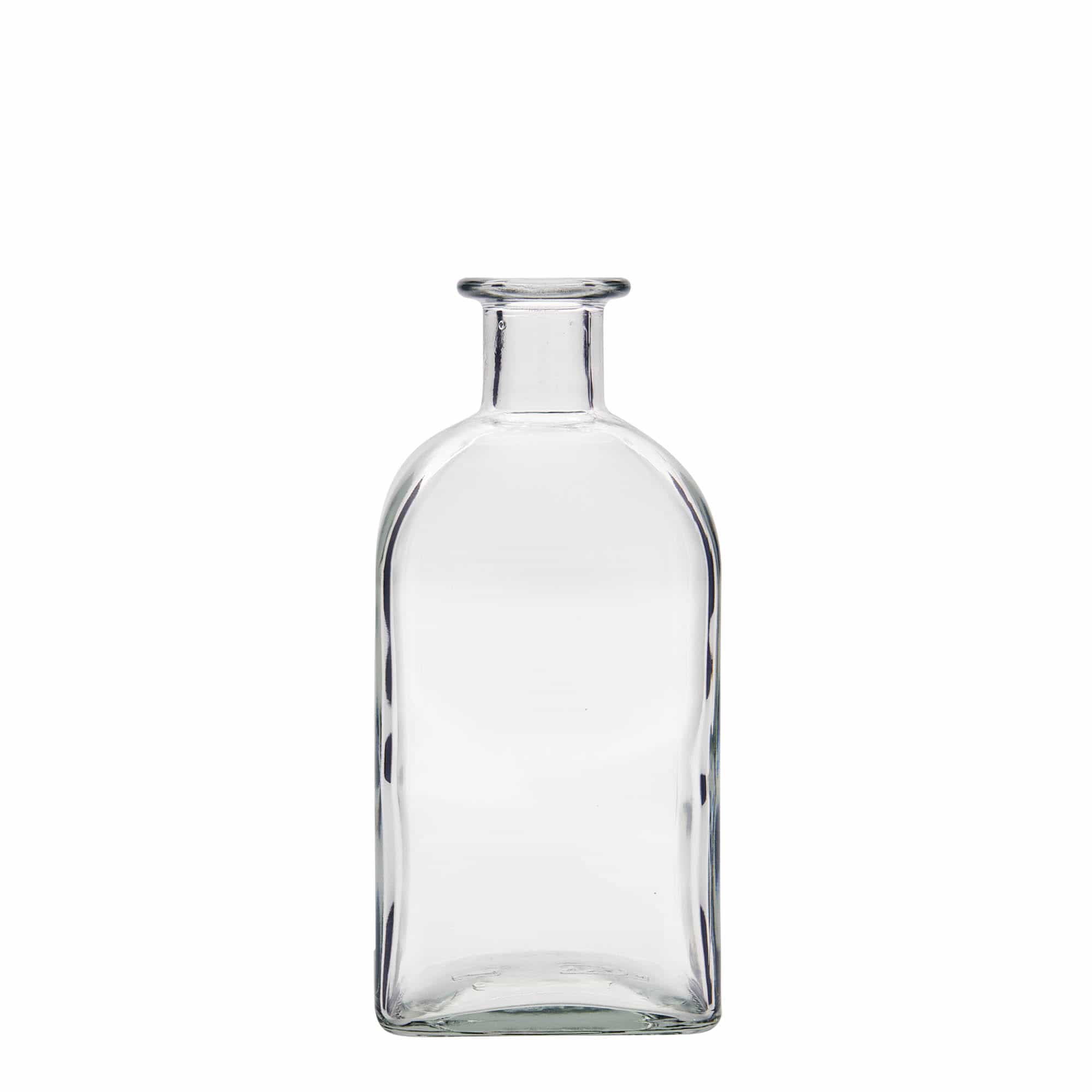 500 ml klaaspudel Apotheker Carré, ruudukujuline, ava: kork