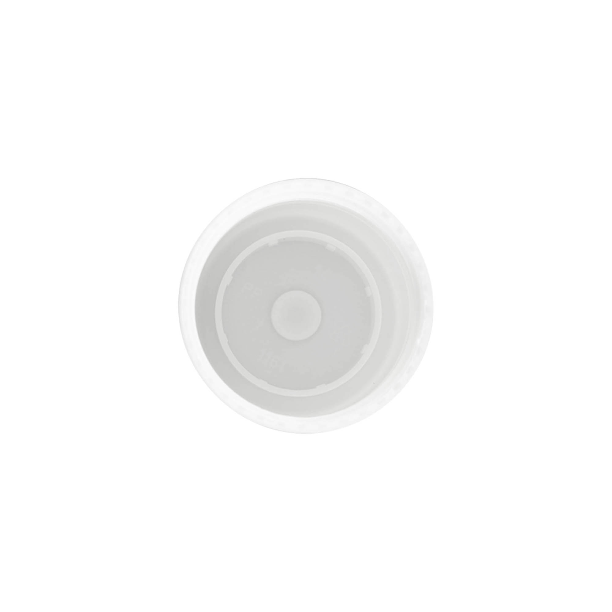 Korgid 50 ml rullpudelitele, PP-plast, valge, ava jaoks: kruvikork Korgid 50 ml rullpudelitele, PP-plast, valge, ava jaoks: kruvikork