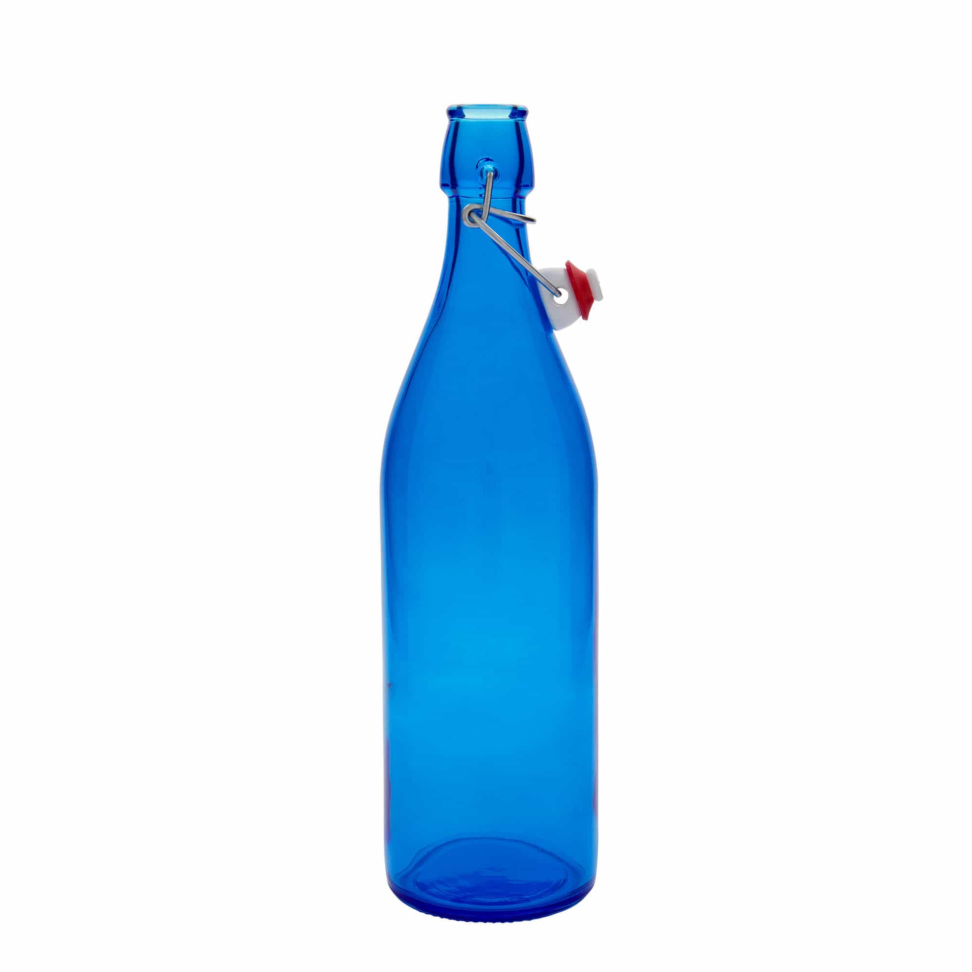 1000 ml klaaspudel 'Giara', sinine, sulgur: traatkork