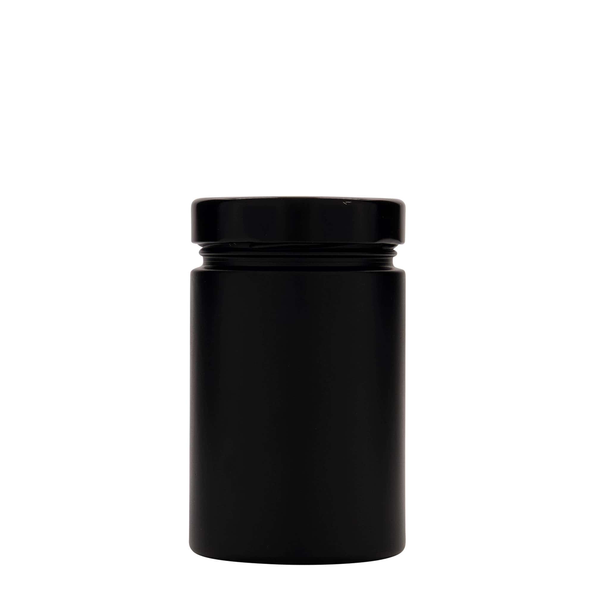 327 ml ümmargune purk 'Aurora', must, sulgur: deep-twist-off (DTO 66)