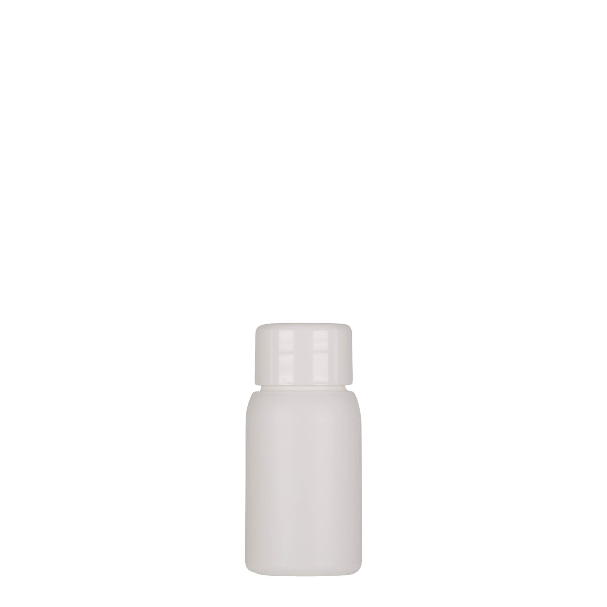 30 ml plastpudel 'Tuffy', HDPE, valge, kael: 24/410