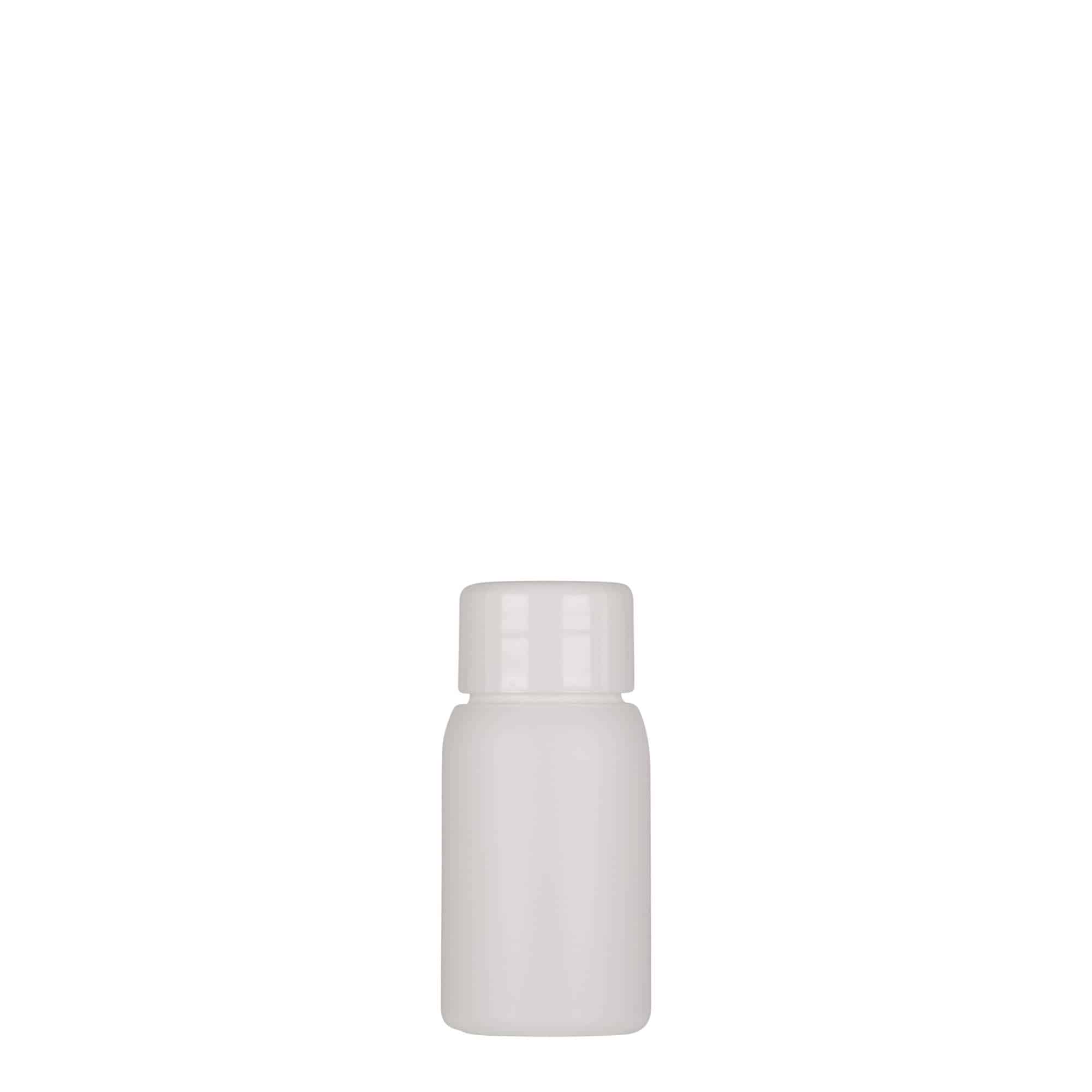 30 ml plastpudel 'Tuffy', HDPE, valge, kael: 24/410