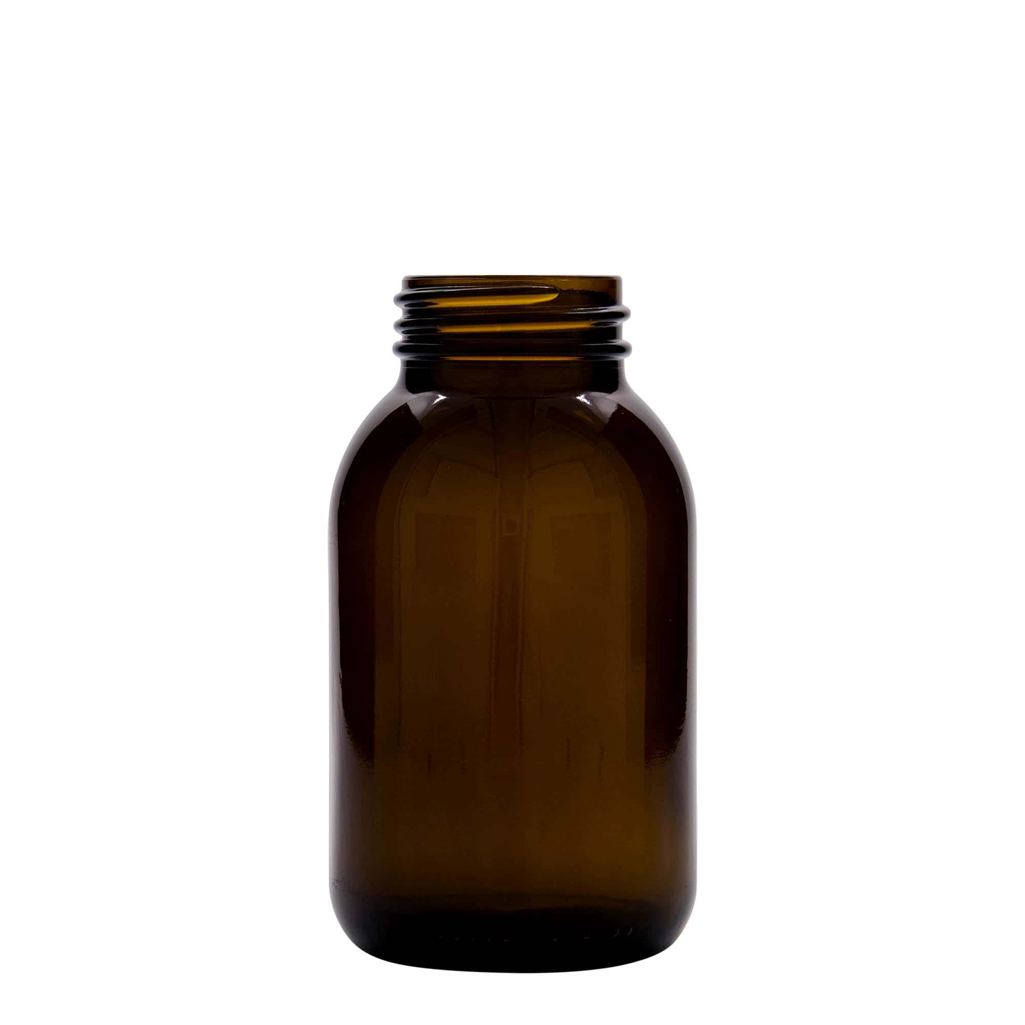 500 ml laia kaelaga purk, pruun, sulgur: DIN 55