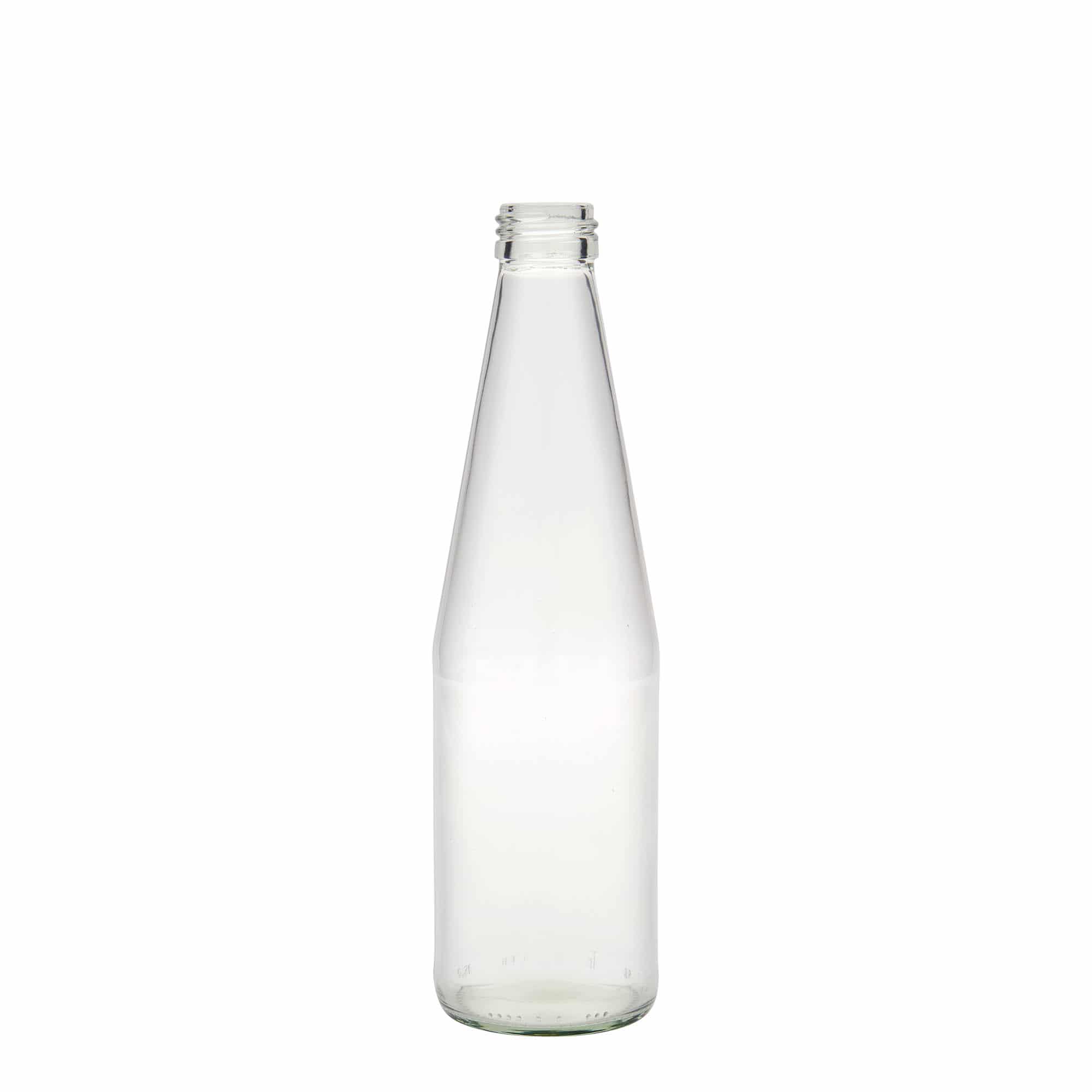 330 ml universaalpudel porgandi kujuga, klaas, suuava: PP 28