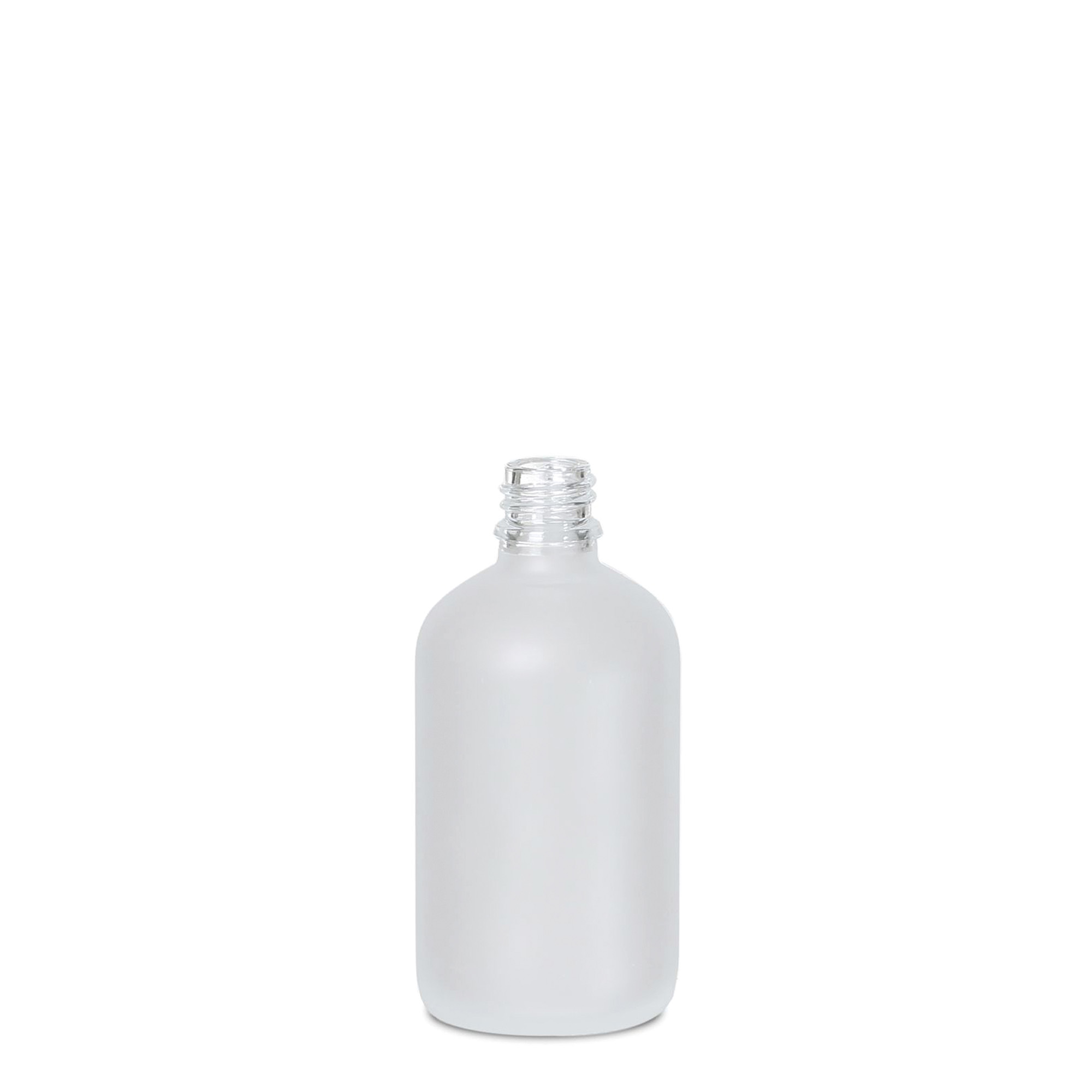 100 ml meditsiinipudel, klaas, matt, suuavale: DIN 18